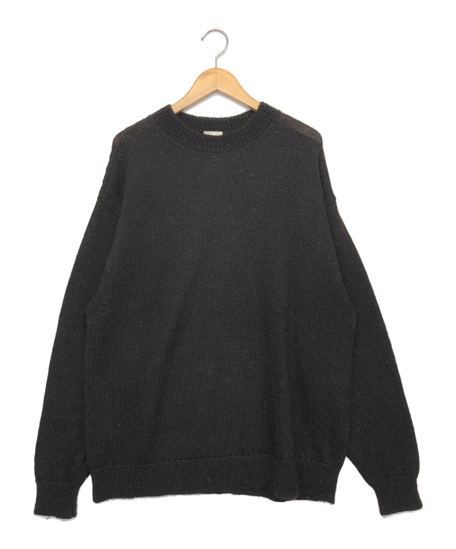 中古・古着通販】COMOLI (コモリ) ブラックアルパカ クルーネック