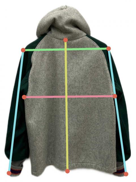 中古・古着通販】skookum (スクーカム) スタジャン グレー×グリーン