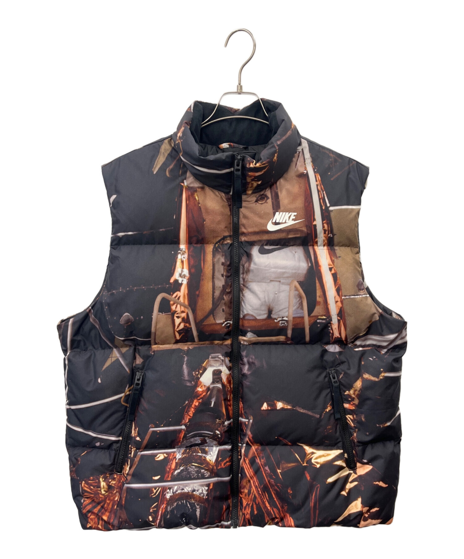 中古・古着通販】NIKE (ナイキ) ダウンベスト ブラック×ブラウン