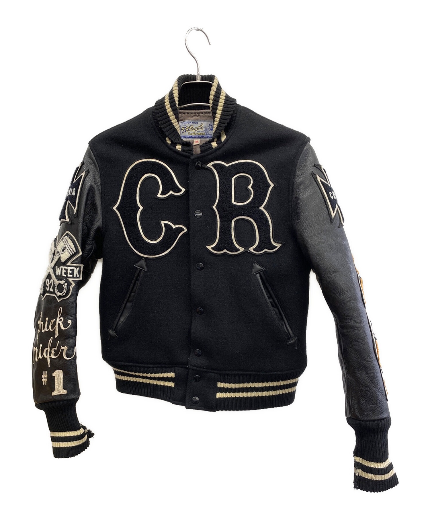 中古・古着通販】WHITESVILLE (ホワイツビル) スタジャン ブラック