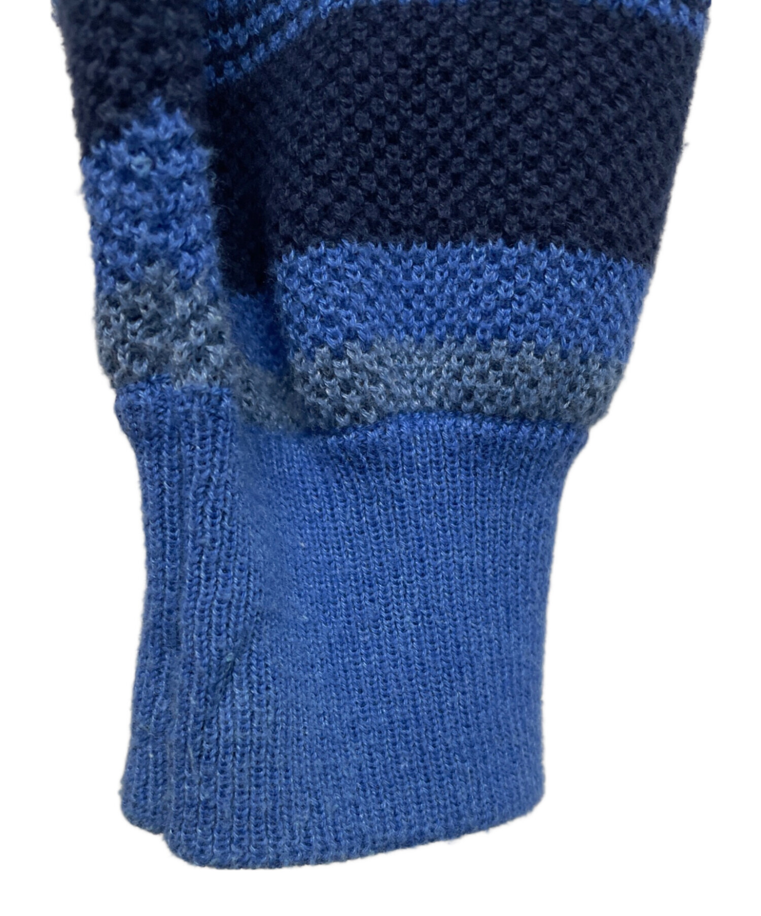 中古・古着通販】yardsale (ヤードセール) ボーダーニット ブルー