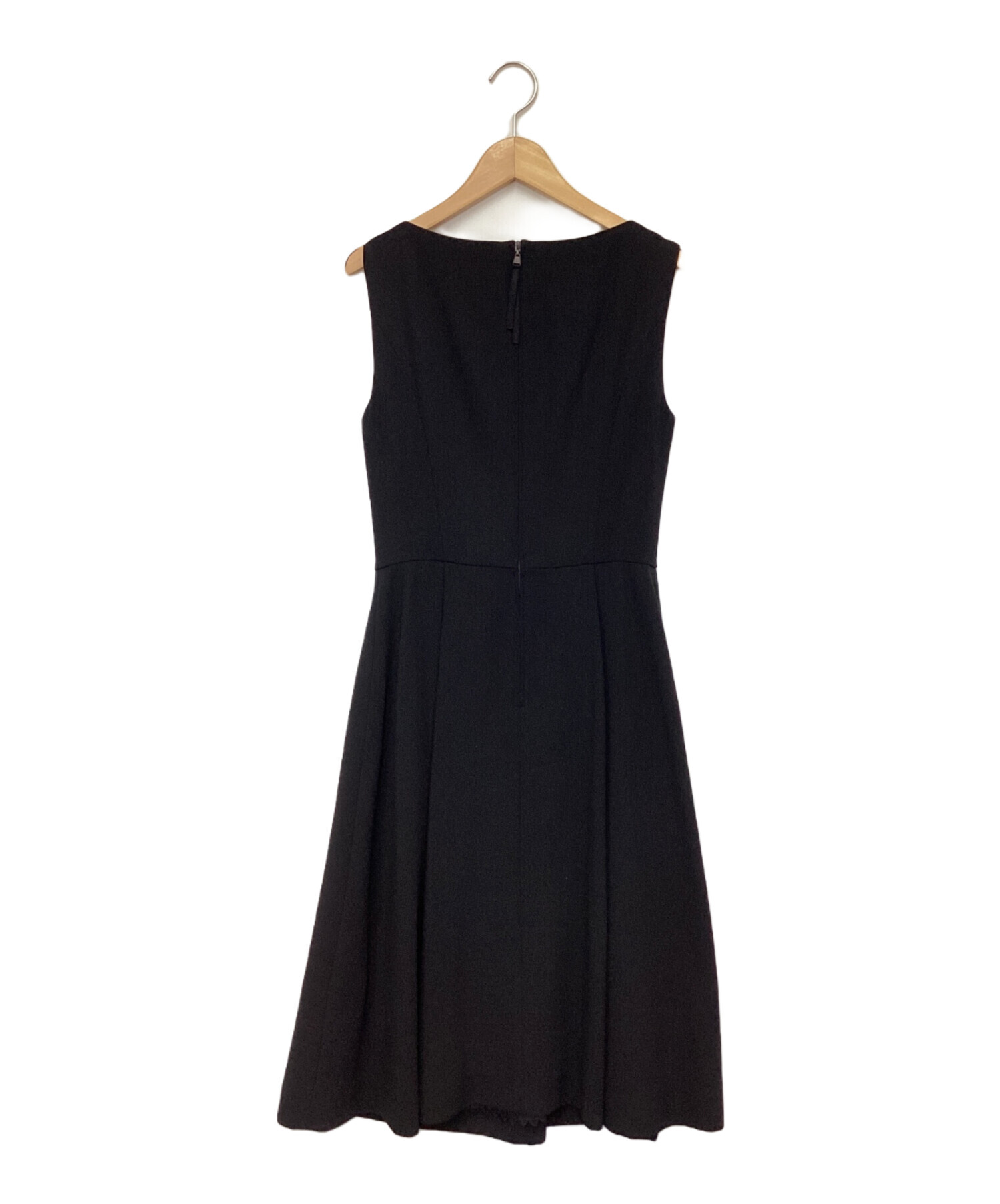 中古・古着通販】FOXEY (フォクシー) ノースリーブワンピース ブラック