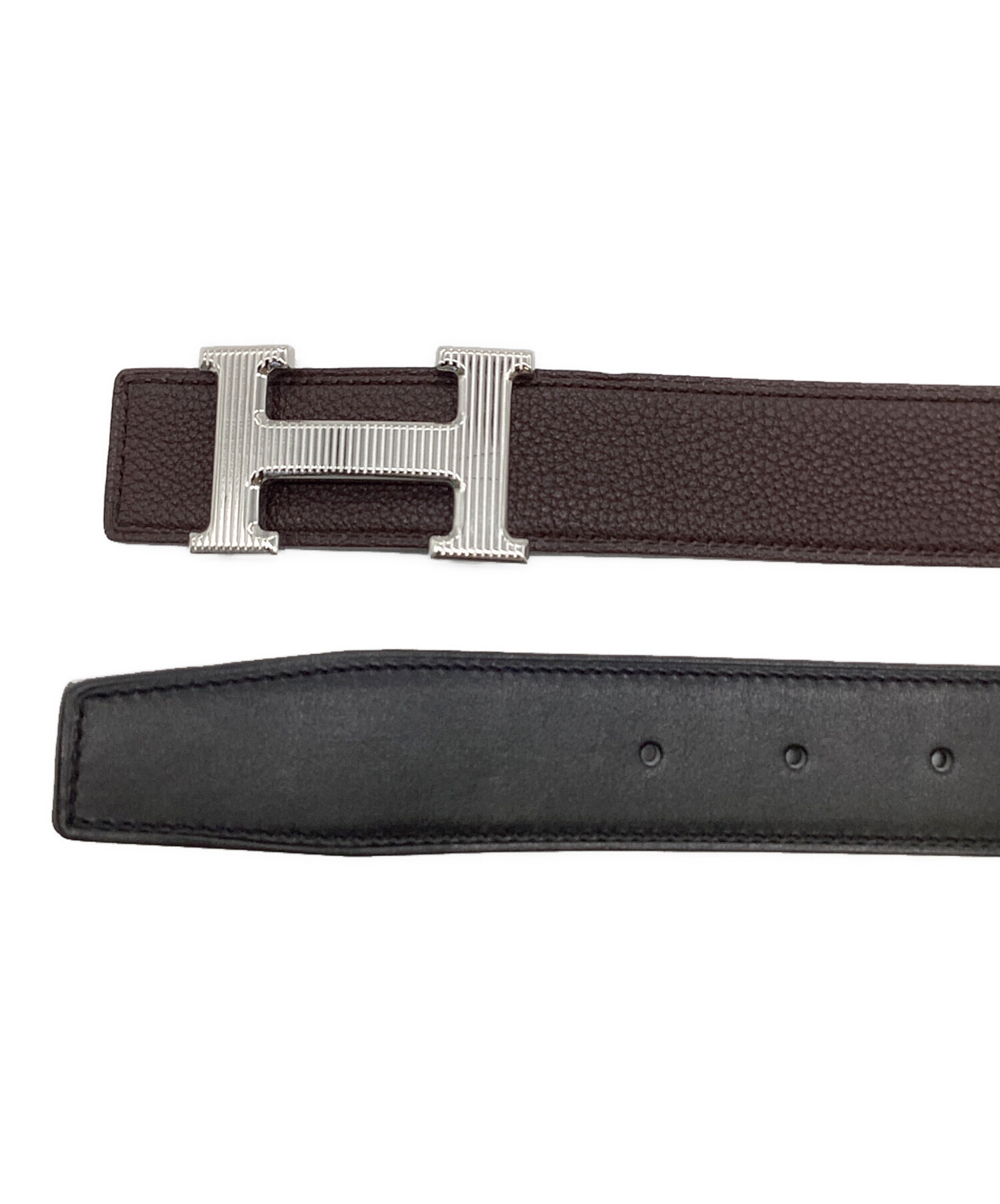 中古・古着通販】HERMES (エルメス) Hバックルベルト ブラック