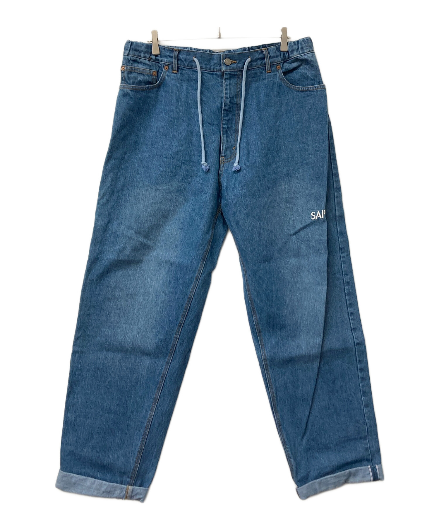 中古・古着通販】SAPEur (サプール) ワイドデニムパンツ ブルー サイズ