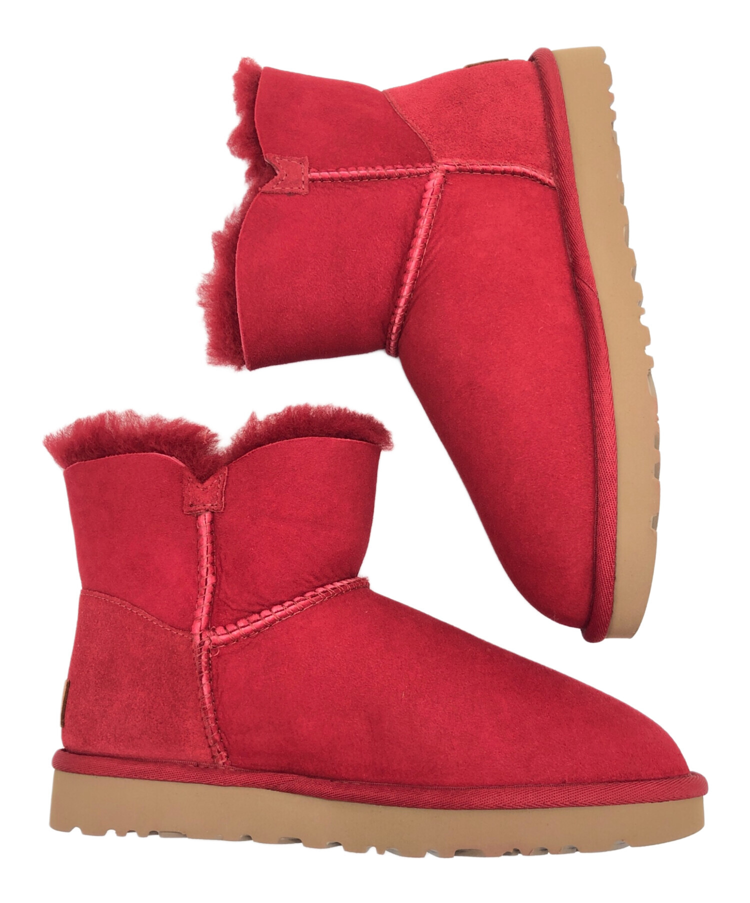 中古・古着通販】UGG (アグ) ムートンブーツ レッド サイズ:SIZE 23cm