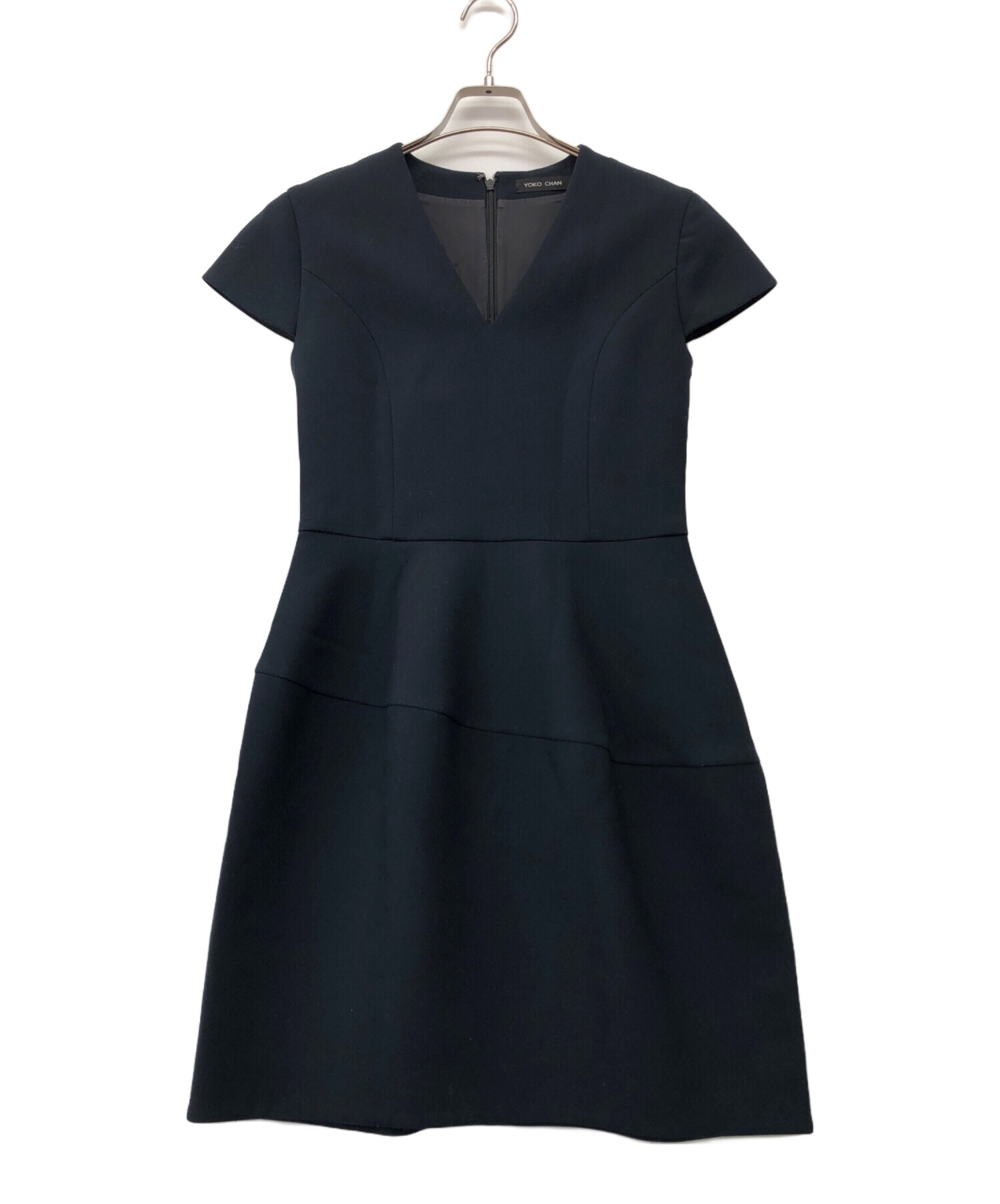 中古・古着通販】YOKO CHAN (ヨーコチャン) 半袖ワンピース ネイビー