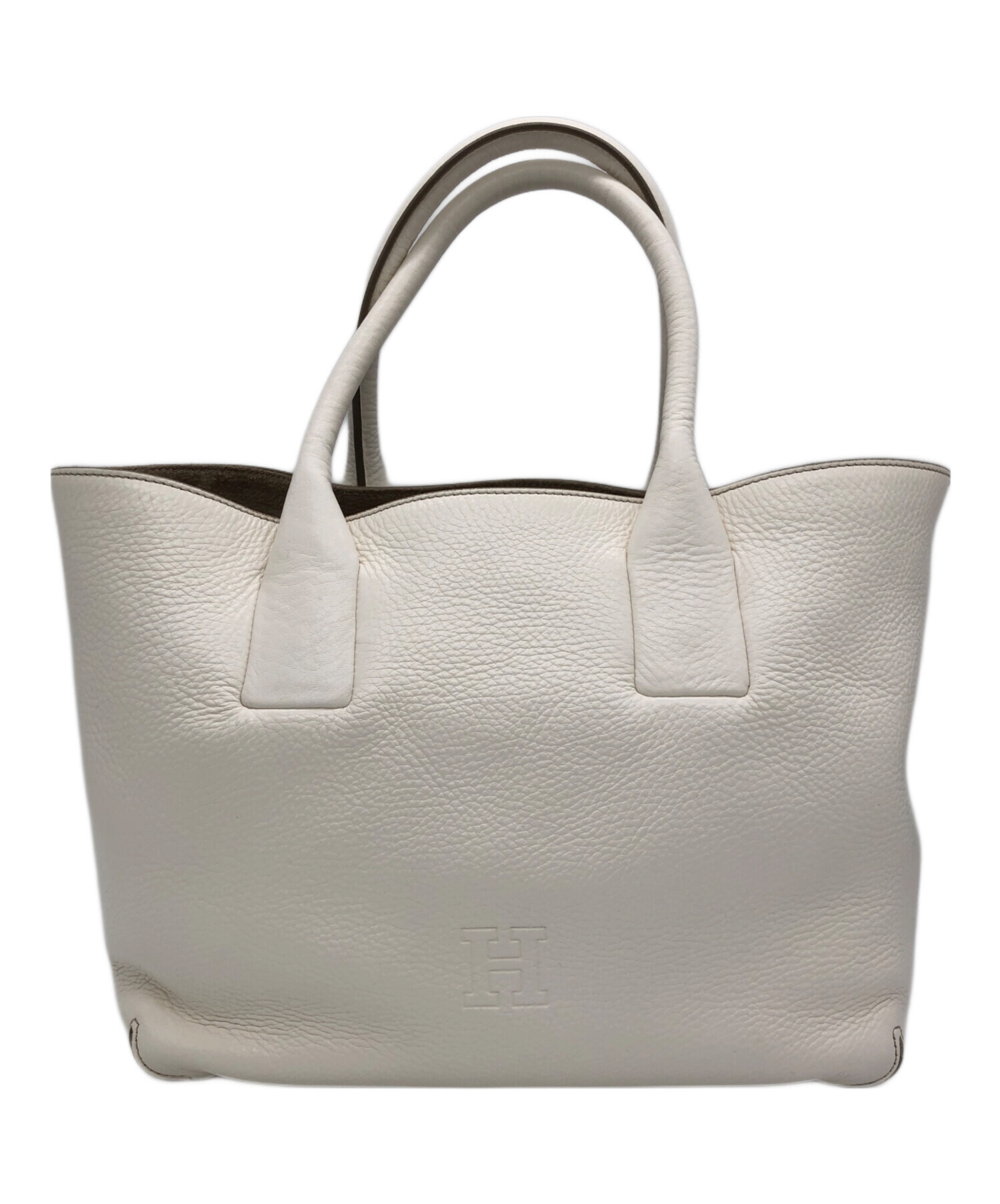 中古・古着通販】HIROFU (ヒロフ) レザーショルダーバッグ ホワイト