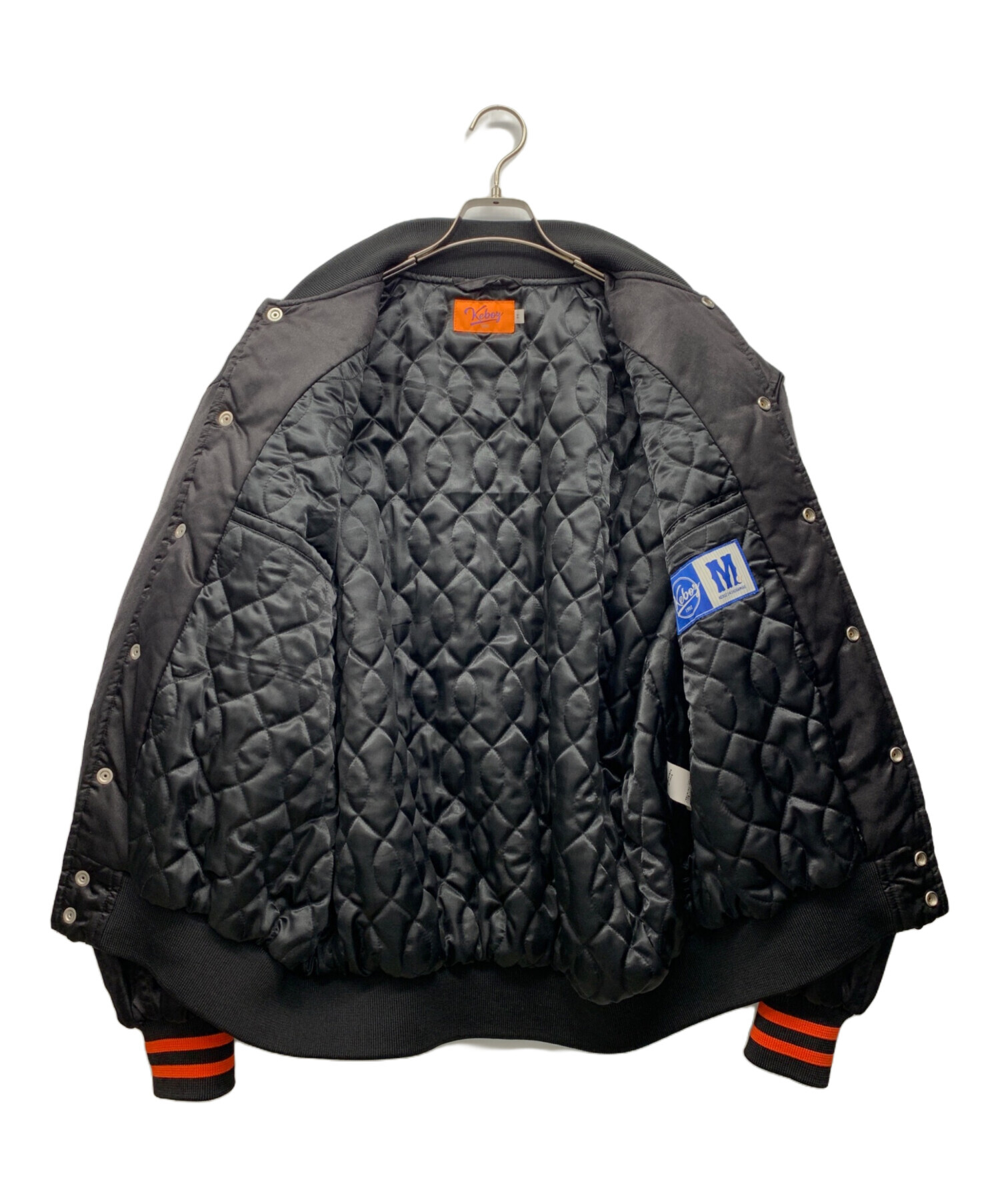 中古・古着通販】KEBOZ (ケボズ) スタジャン ブラック×オレンジ サイズ