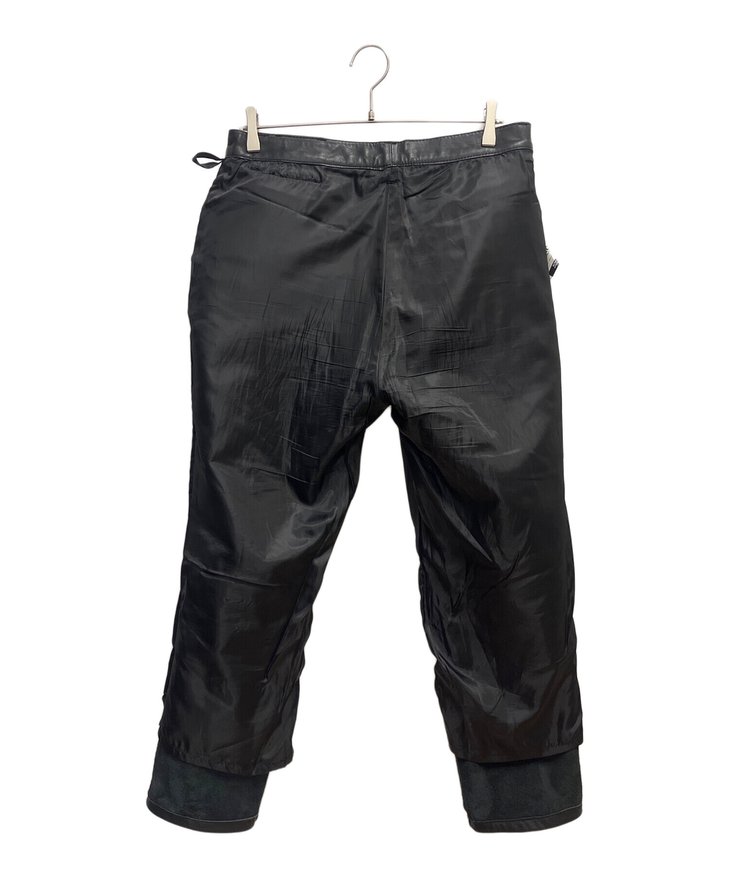 中古・古着通販】KADOYA (カドヤ) レザーパンツ ブラック サイズ:SIZE
