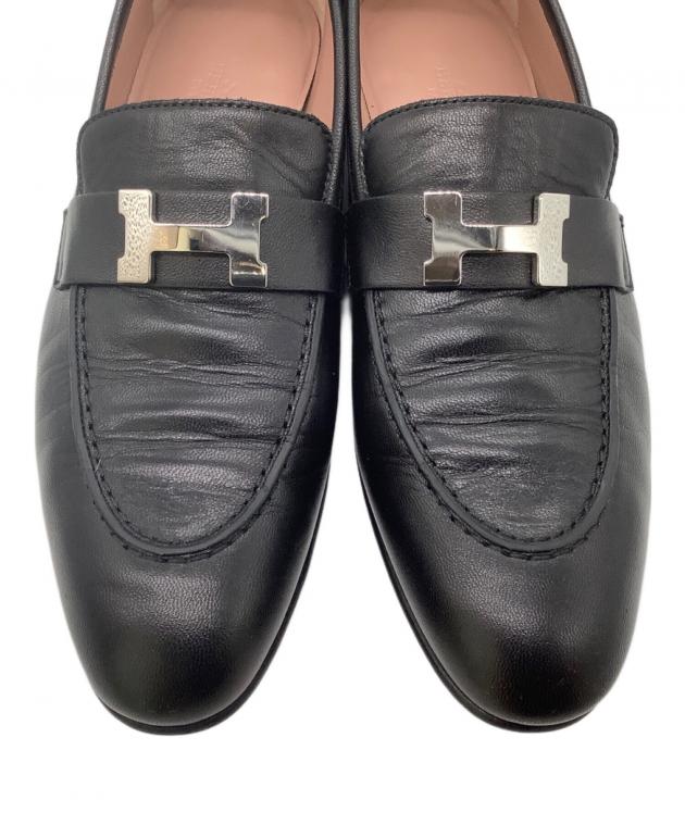 中古・古着通販】HERMES (エルメス) ローファー/モカシンパリ ブラック