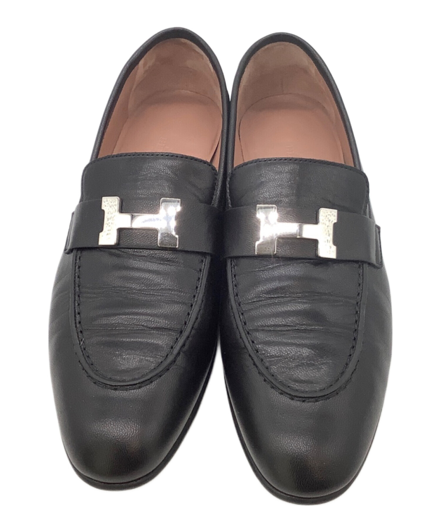 中古・古着通販】HERMES (エルメス) ローファー/モカシンパリ ブラック