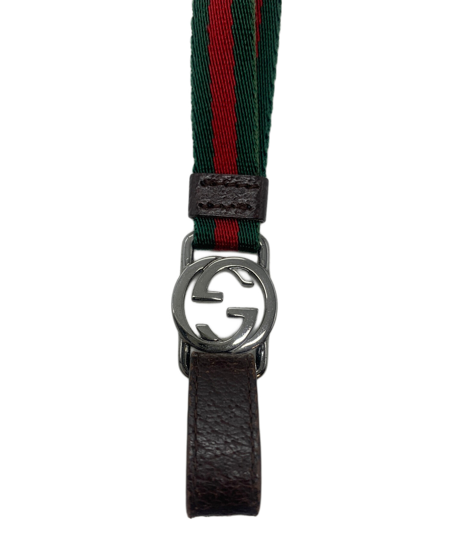 中古・古着通販】GUCCI (グッチ) ネックストラップ グリーン×レッド