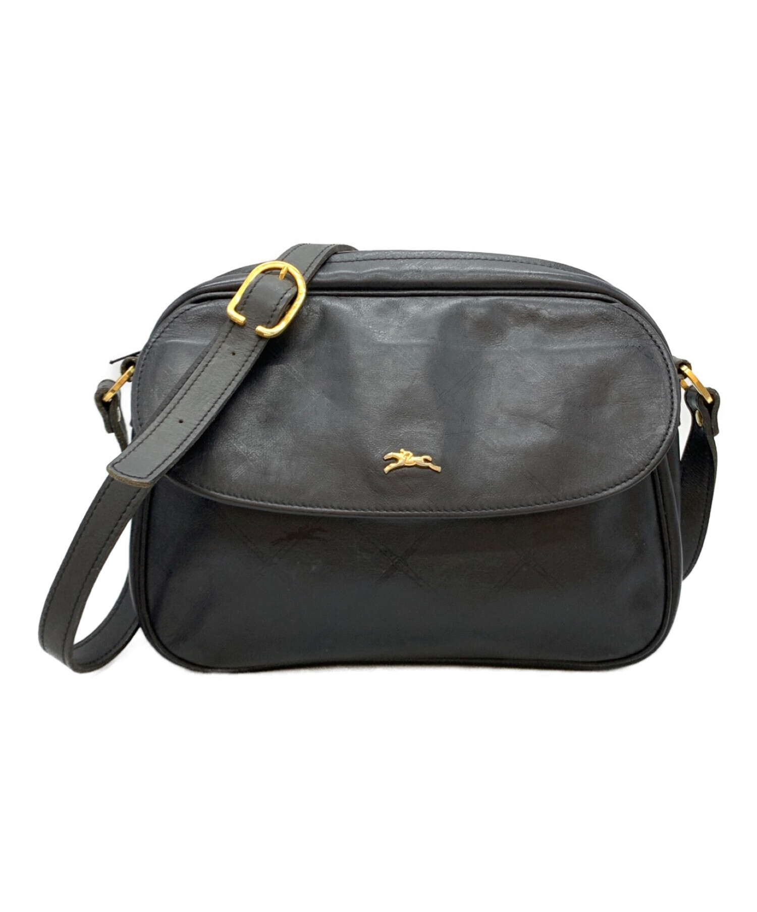 中古・古着通販】LONGCHAMP (ロンシャン) オールドレザーショルダー