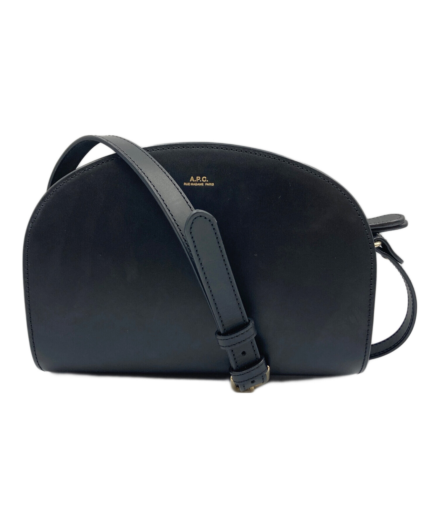 中古・古着通販】A.P.C. (アーペーセー) ハーフムーンショルダーバッグ