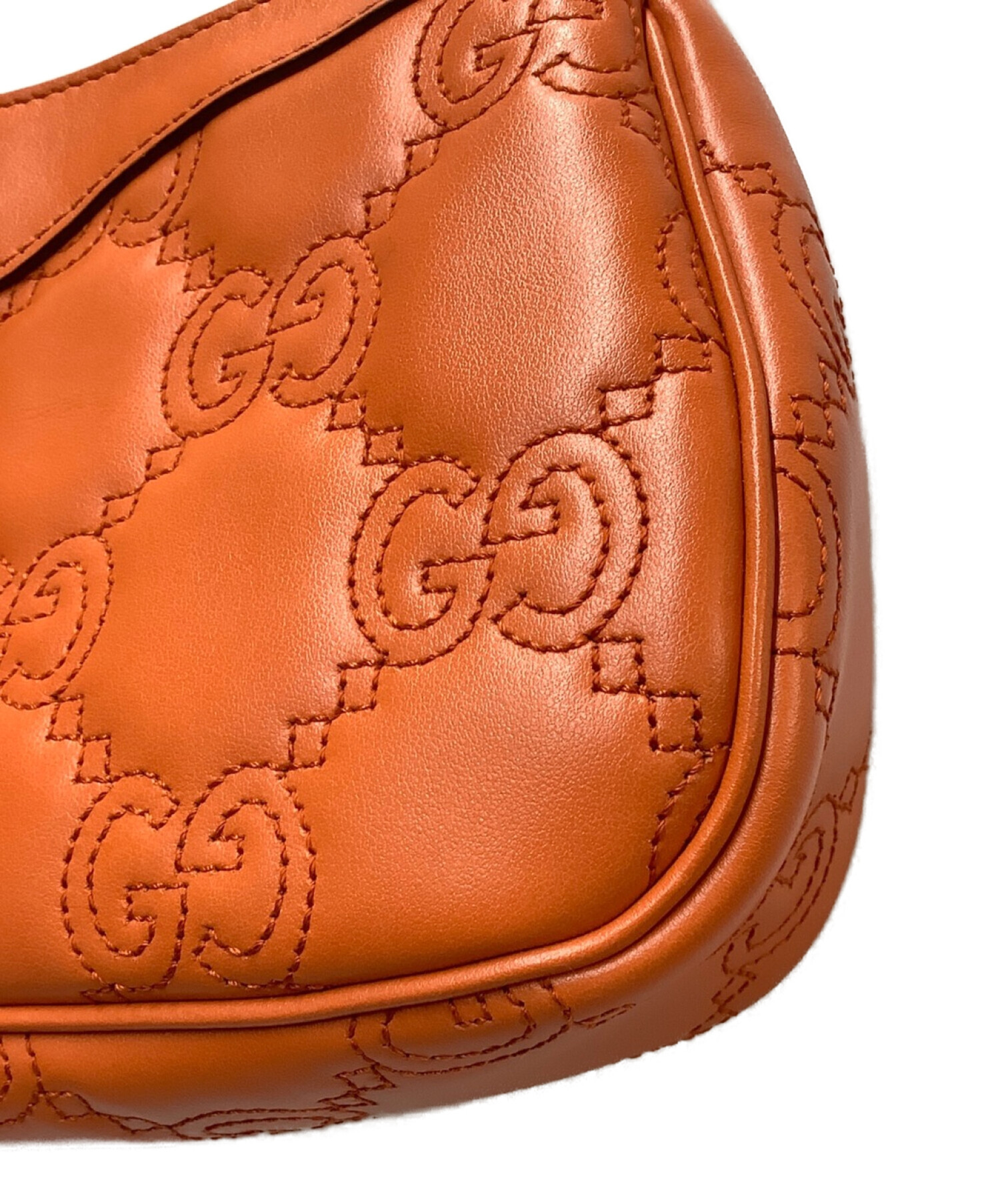 中古・古着通販】GUCCI (グッチ) 2WAYハンドバッグ オレンジ｜ブランド