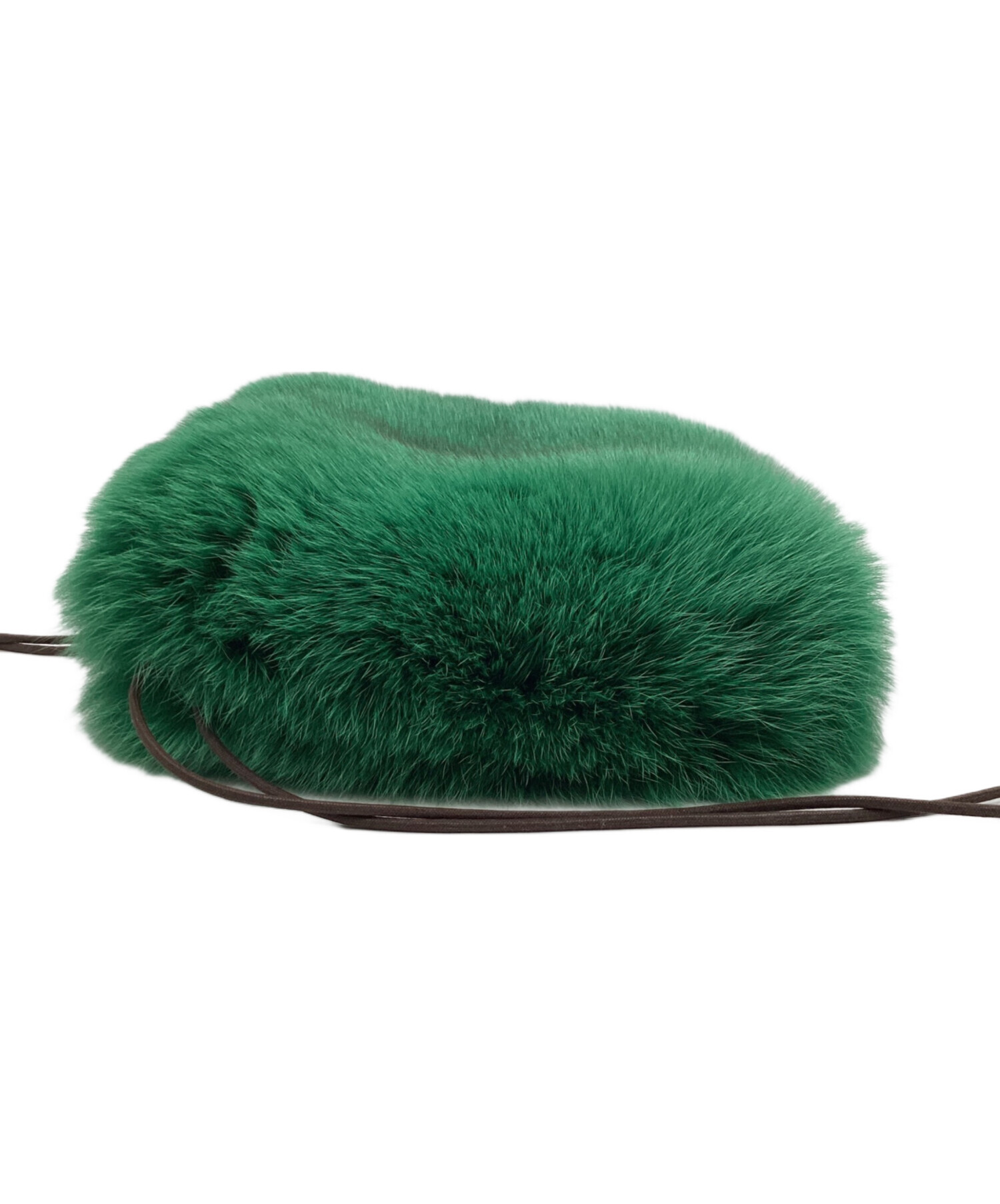 中古・古着通販】LUDLOW (ラドロー) ファーバッグ グリーン｜ブランド