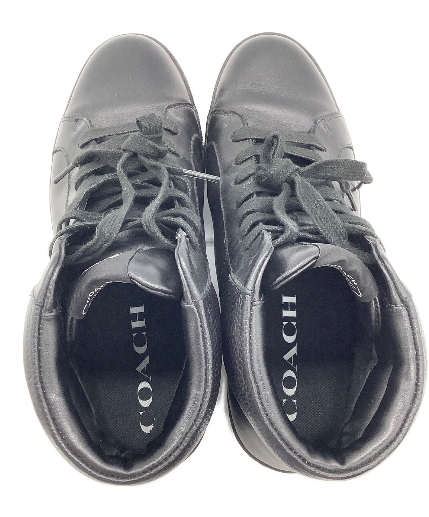 中古・古着通販】COACH (コーチ) ハイカットスニーカー ブラック