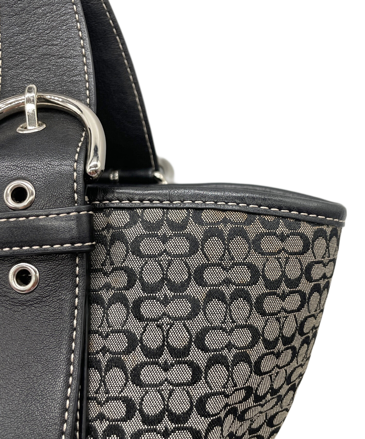 中古・古着通販】COACH (コーチ) ミニシグネチャー ハンドバッグ