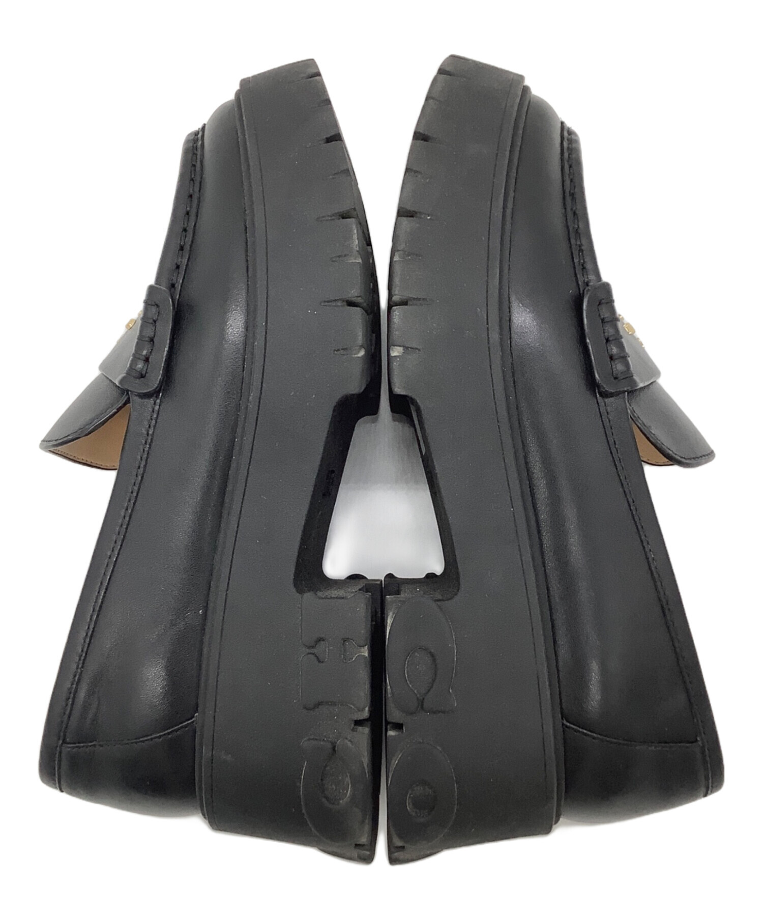 中古・古着通販】COACH (コーチ) ローファー ブラック サイズ:22.5cm