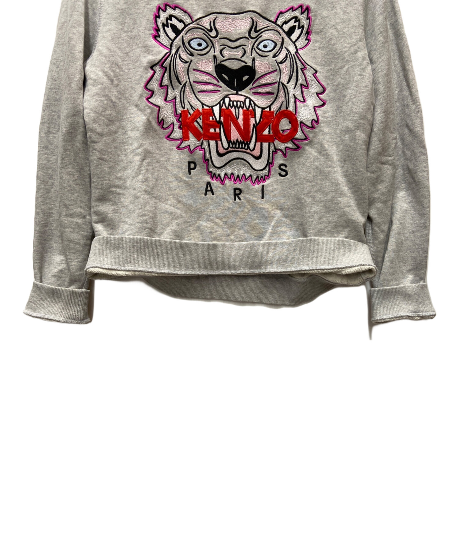 中古・古着通販】KENZO (ケンゾー) 虎刺繍スウェット グレー×ピンク