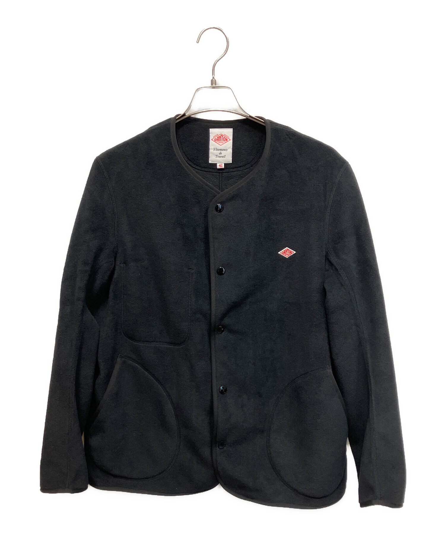 中古・古着通販】DANTON (ダントン) ノーカラー フリースジャケット