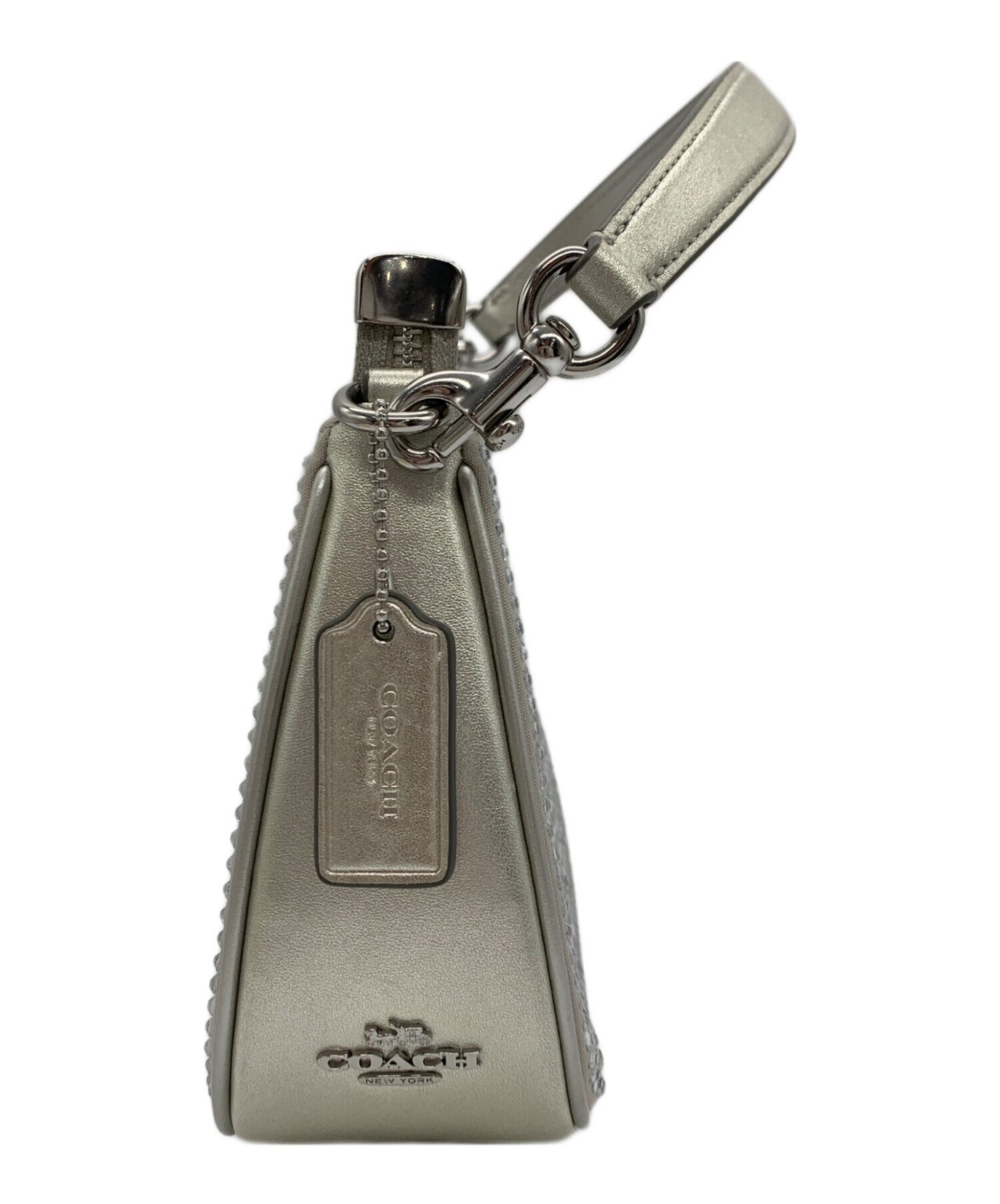 中古・古着通販】COACH (コーチ) テリショルダーバッグ シルバー