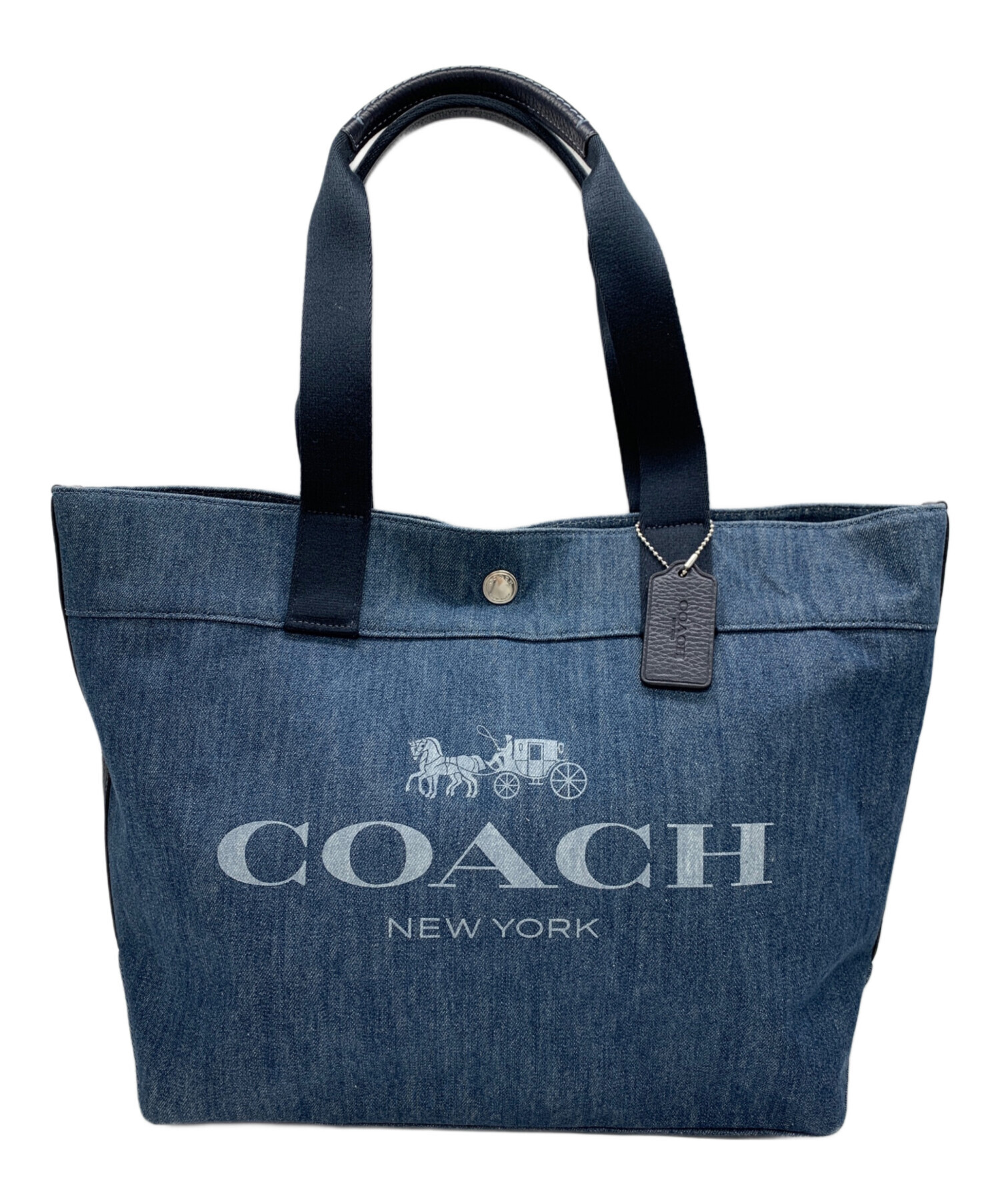 中古・古着通販】COACH (コーチ) デニムトートバッグ インディゴ