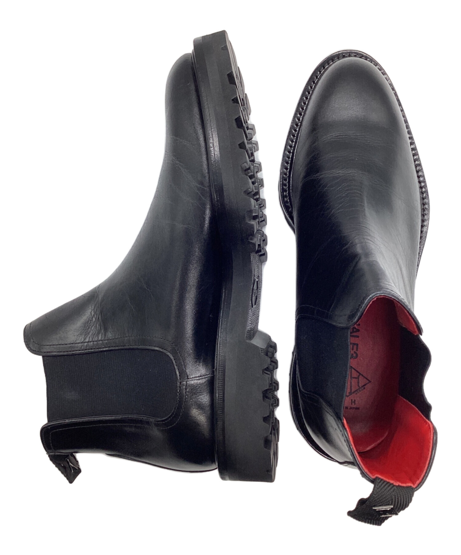 中古・古着通販】W.H (ダブルエイチ) サイドゴアブーツ ブラック