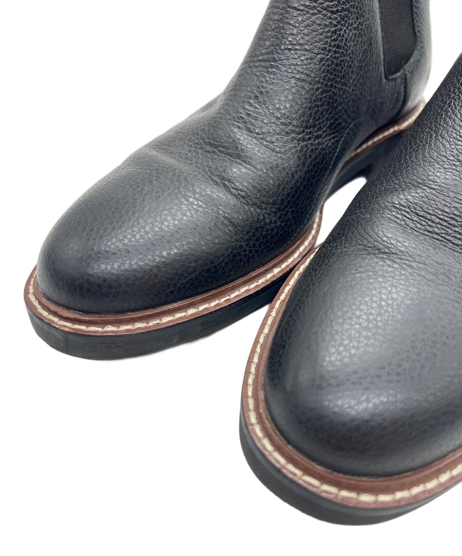 中古・古着通販】COACH (コーチ) サイドゴアブーツ ブラック サイズ