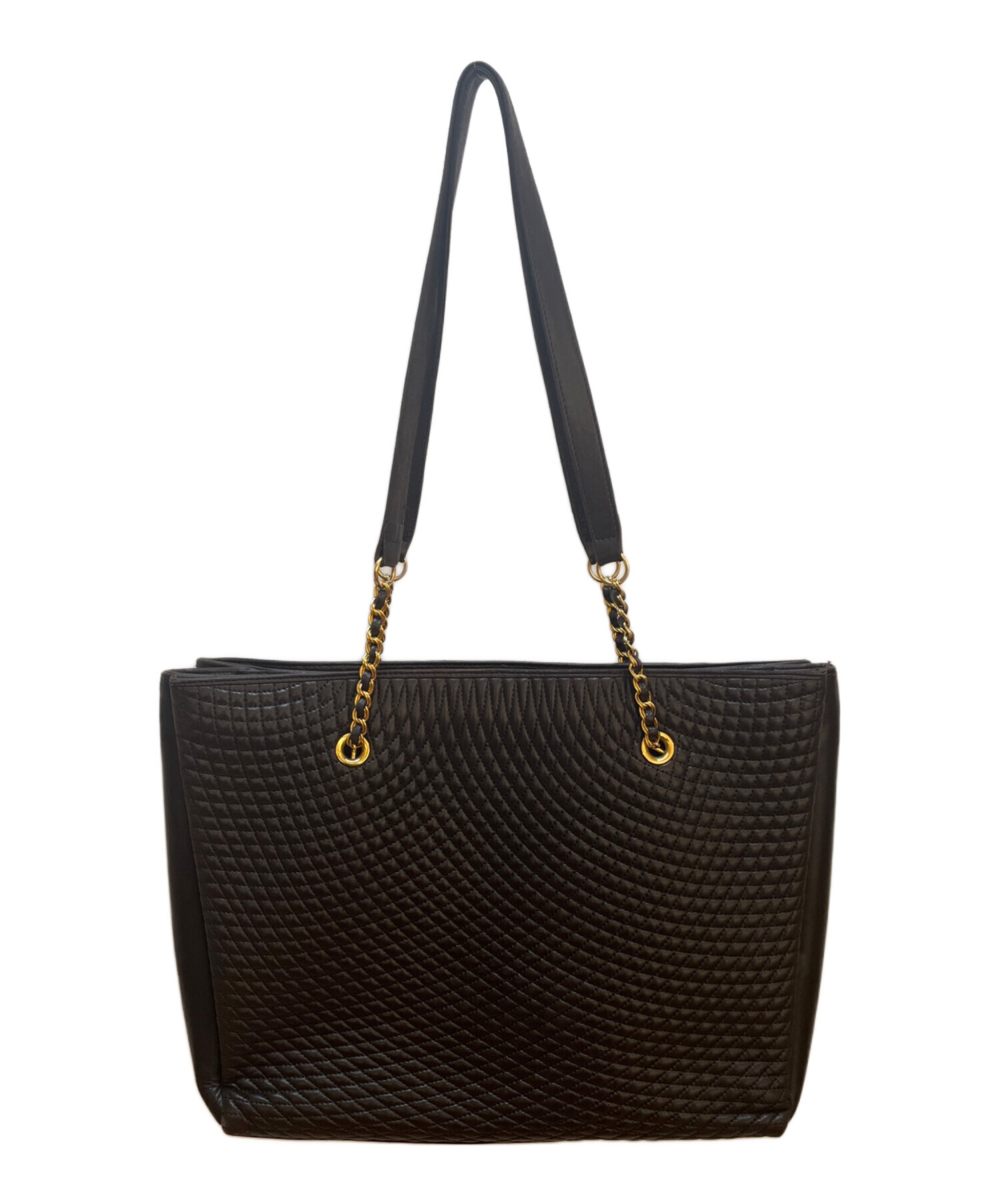 中古・古着通販】BALLY (バリー) チェーンショルダーバッグ ブラック