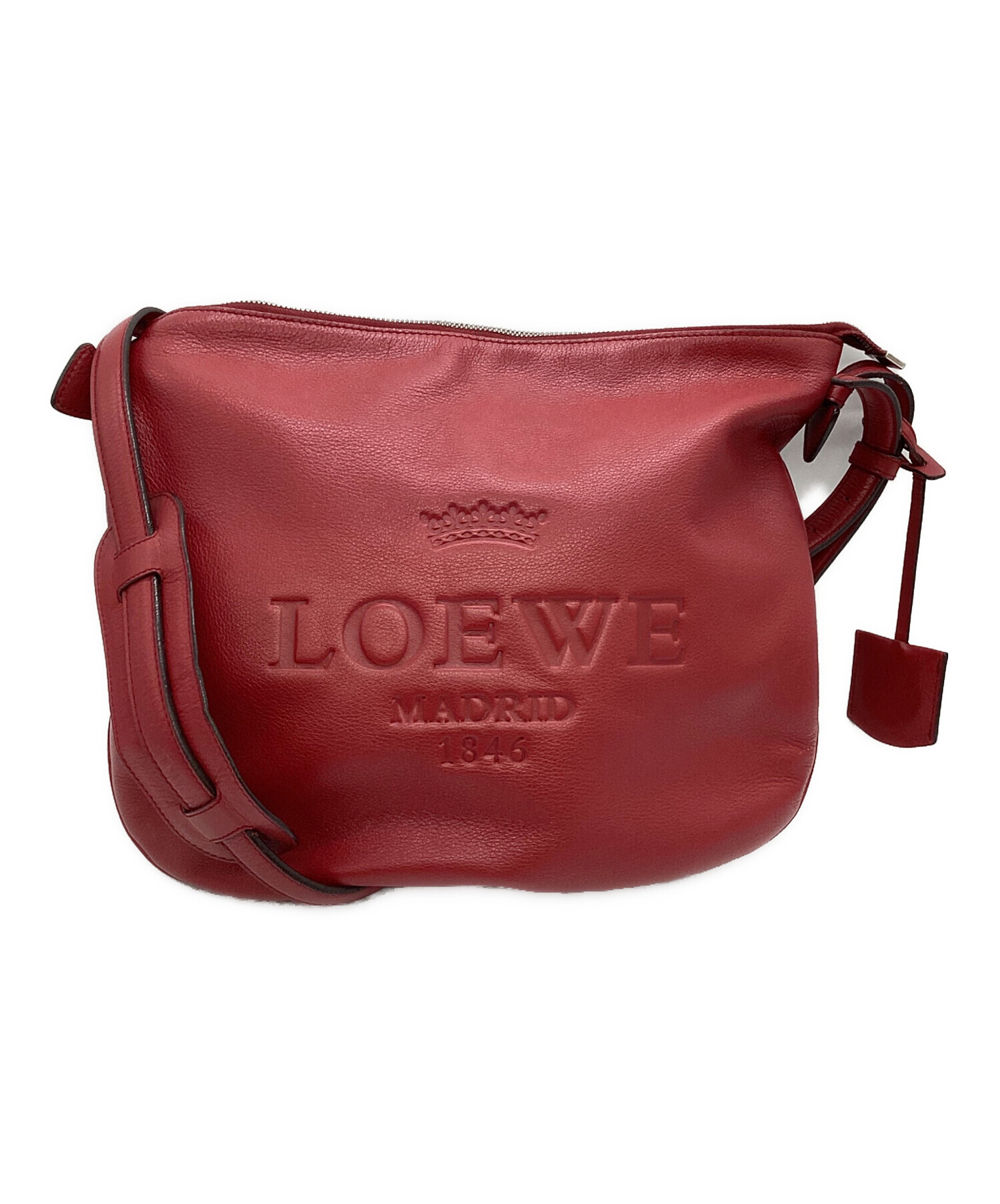 中古・古着通販】LOEWE (ロエベ) ショルダーバッグ レッド｜ブランド