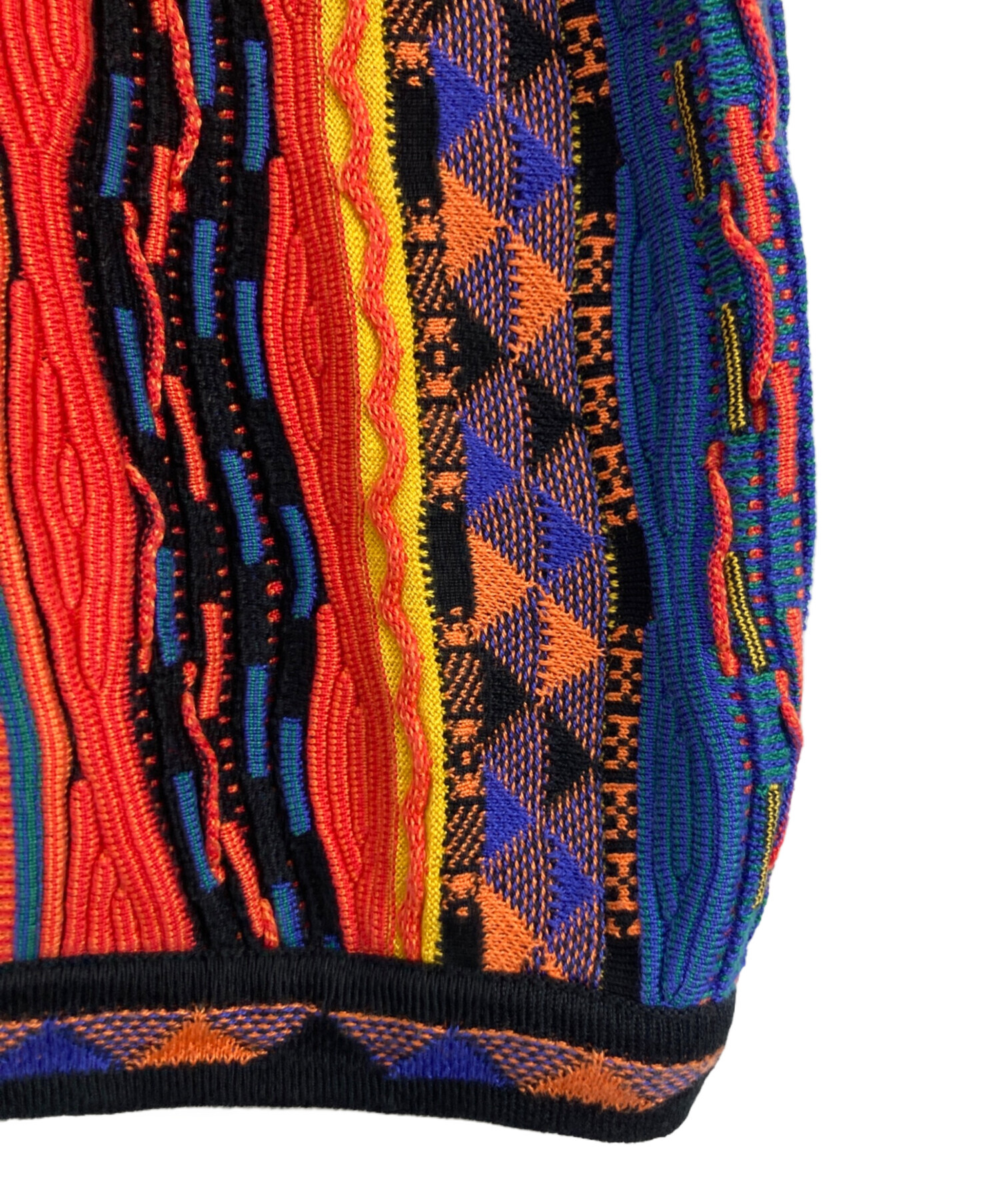 中古・古着通販】TUNDRA (ツンドラ) TUNDRA 3Dニット ピンク×ブルー