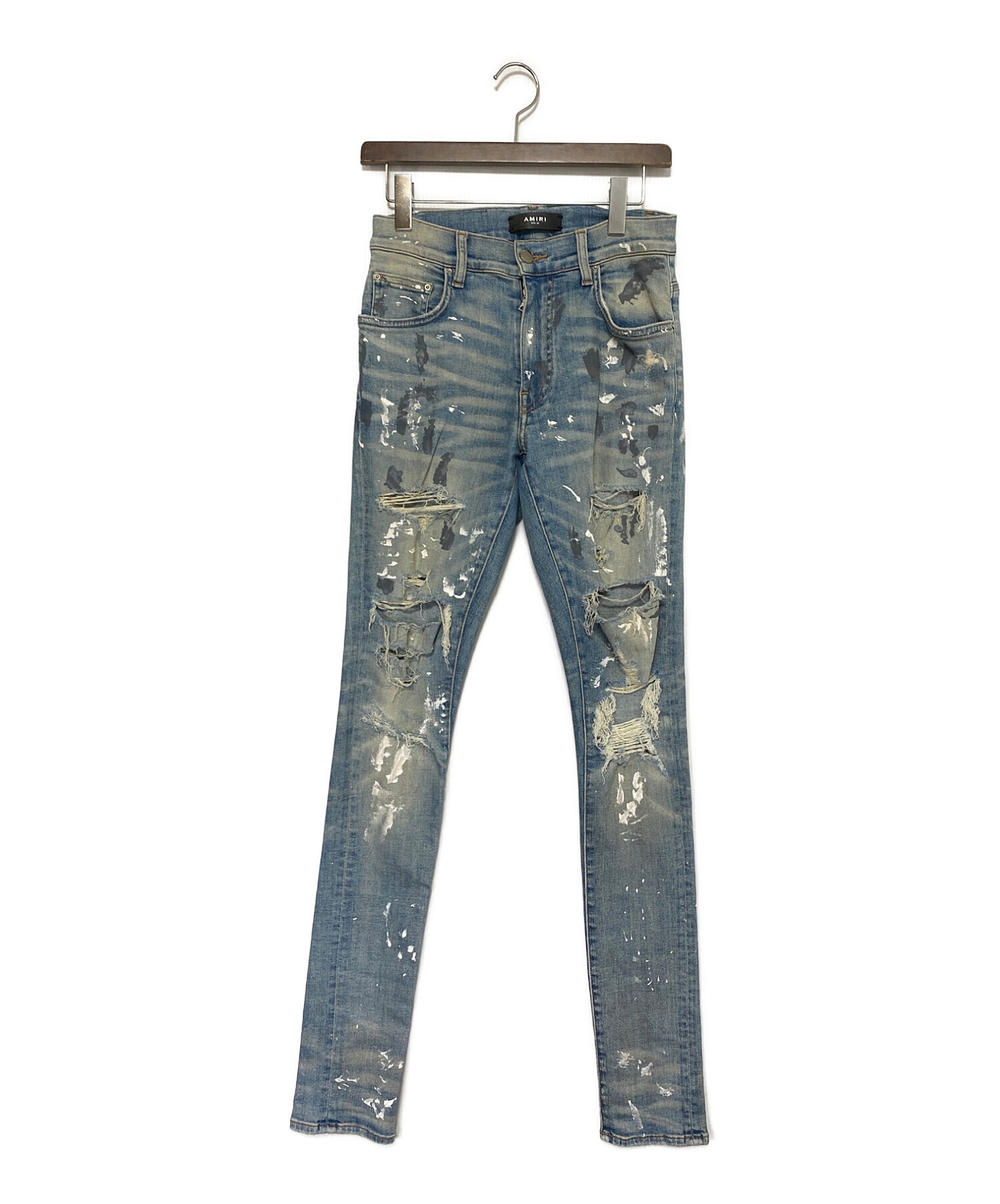 中古・古着通販】AMIRI (アミリ) ダメージ加工デニムパンツ ブルー