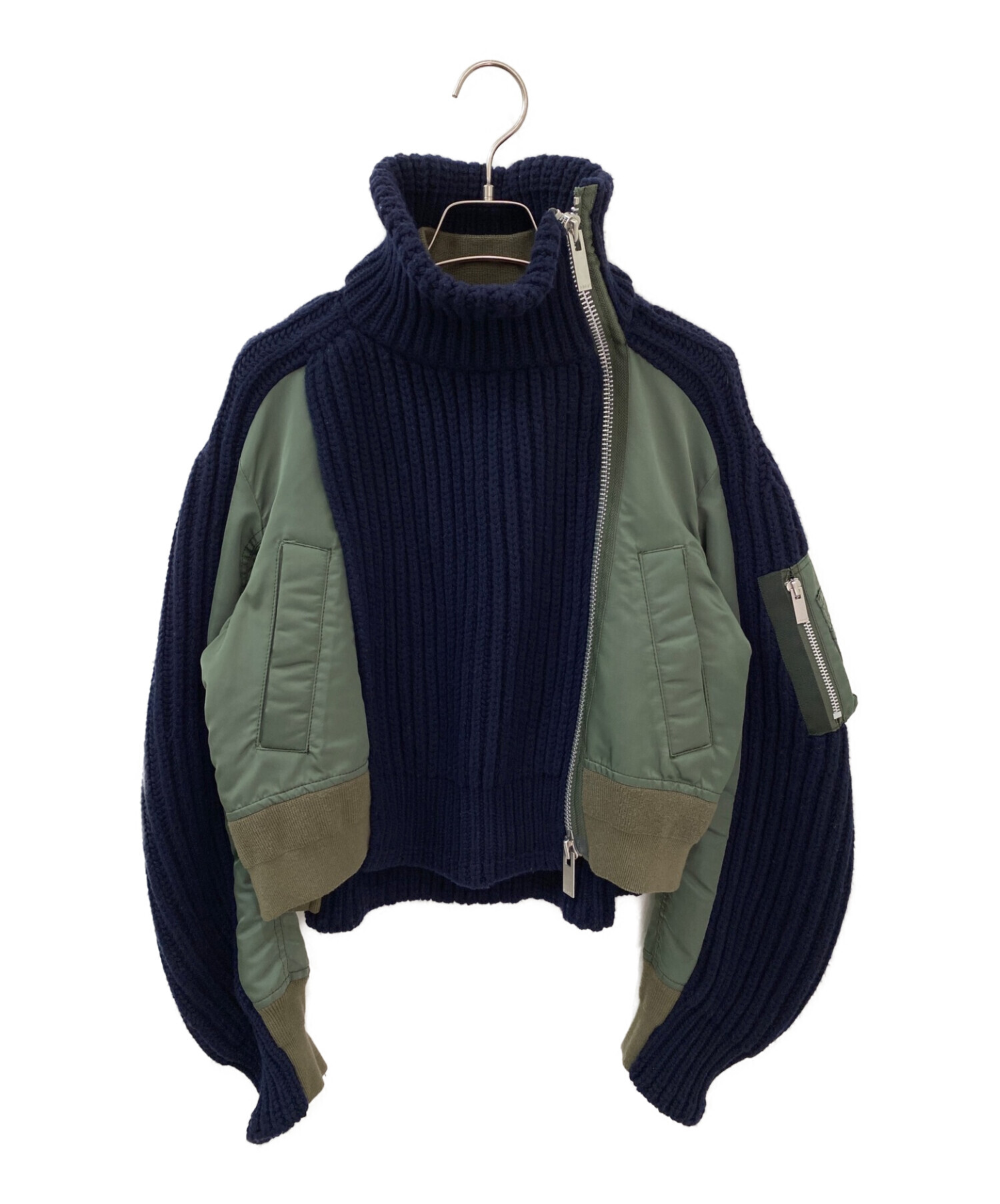 中古・古着通販】sacai (サカイ) ニットドッキングMA-1ジャケット