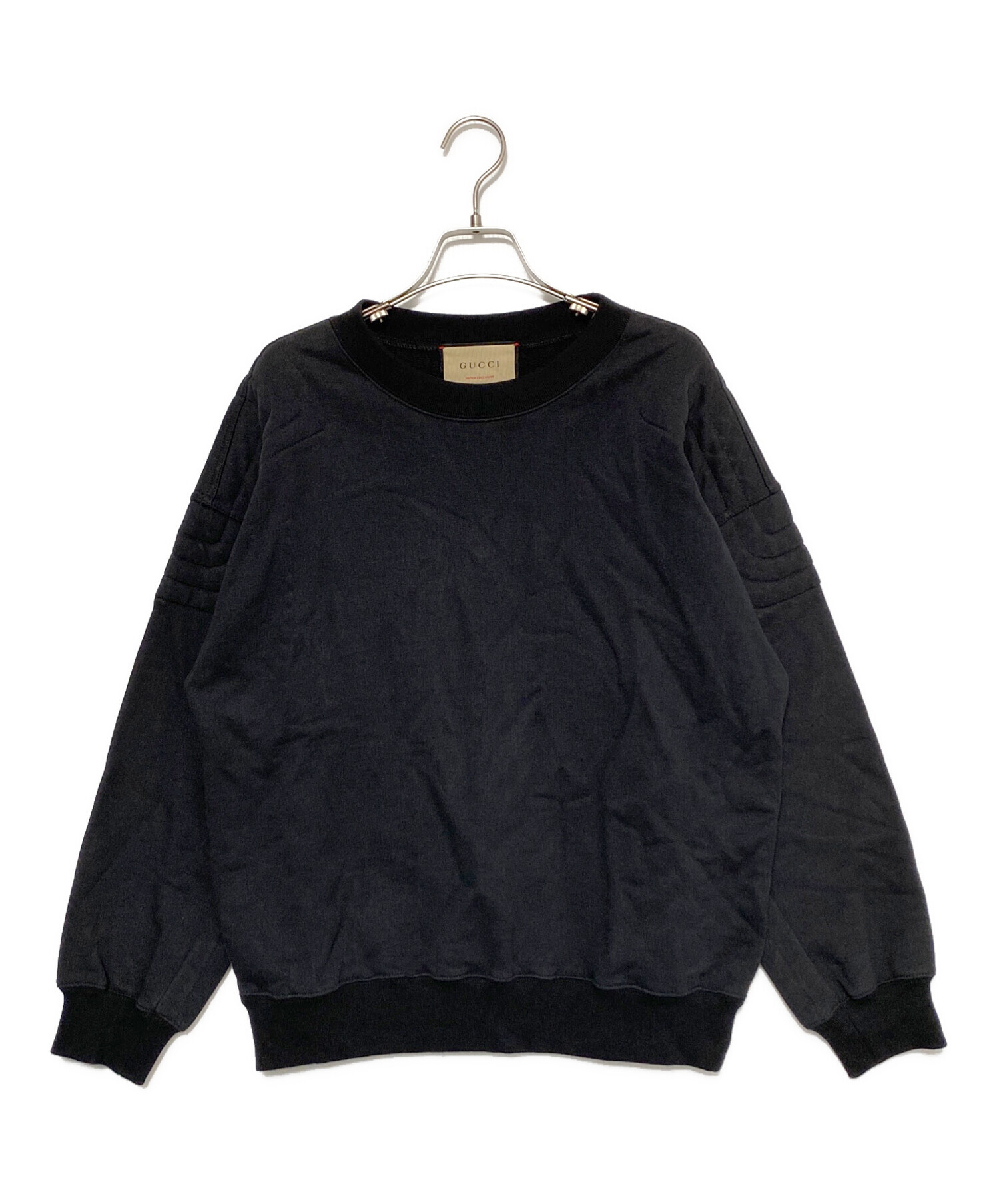 中古・古着通販】GUCCI (グッチ) ロゴスウェット ブラック サイズ:XS