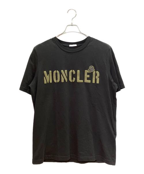 中古・古着通販】MONCLER (モンクレール) ラバーロゴ Tシャツ ブラック