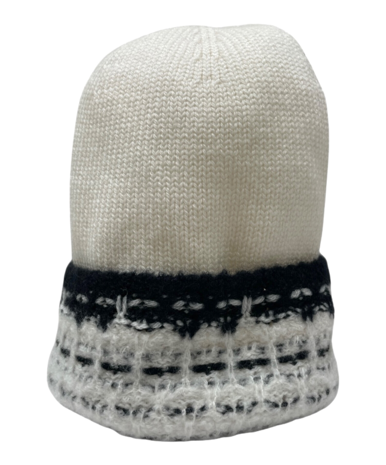 中古・古着通販】CHANEL (シャネル) ココマークニット帽 ホワイト
