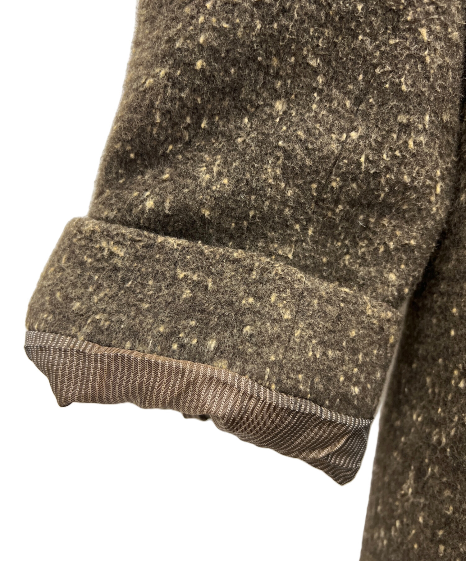 中古・古着通販】KENZO (ケンゾー) ファー衿コート ブラウン サイズ:38