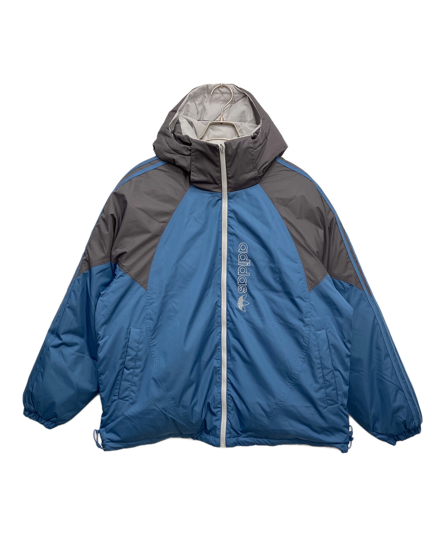 中古・古着通販】adidas (アディダス) ダウンジャケット ブルー×グレー