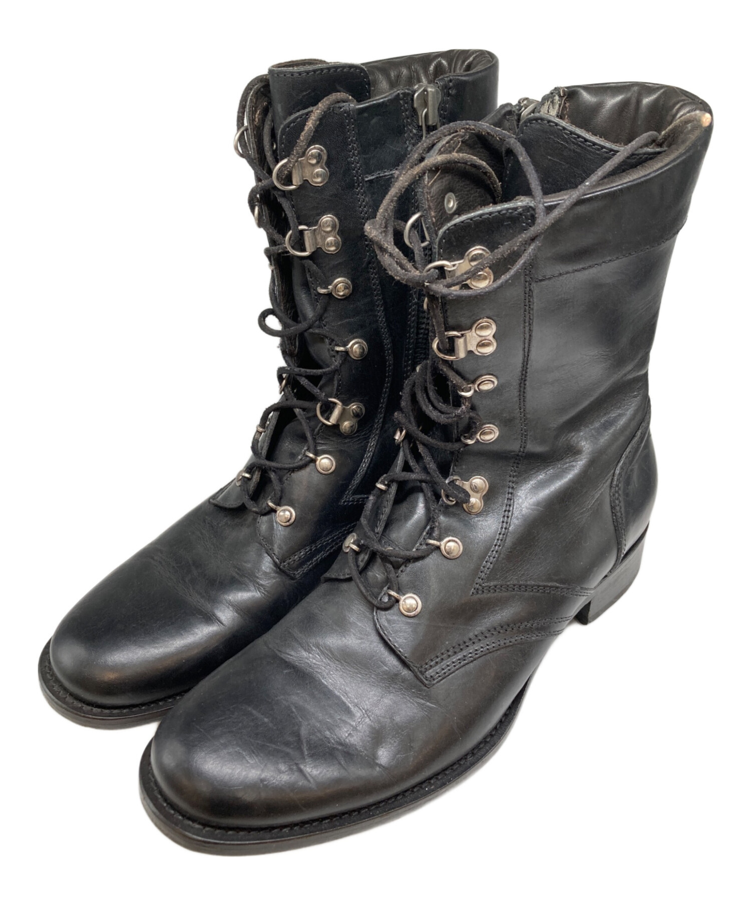 中古・古着通販】BUTTERO (ブッテロ) 編上げブーツ ブラック サイズ:43