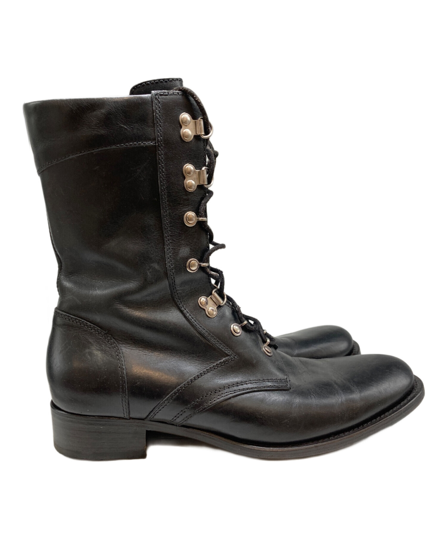 中古・古着通販】BUTTERO (ブッテロ) 編上げブーツ ブラック サイズ:43