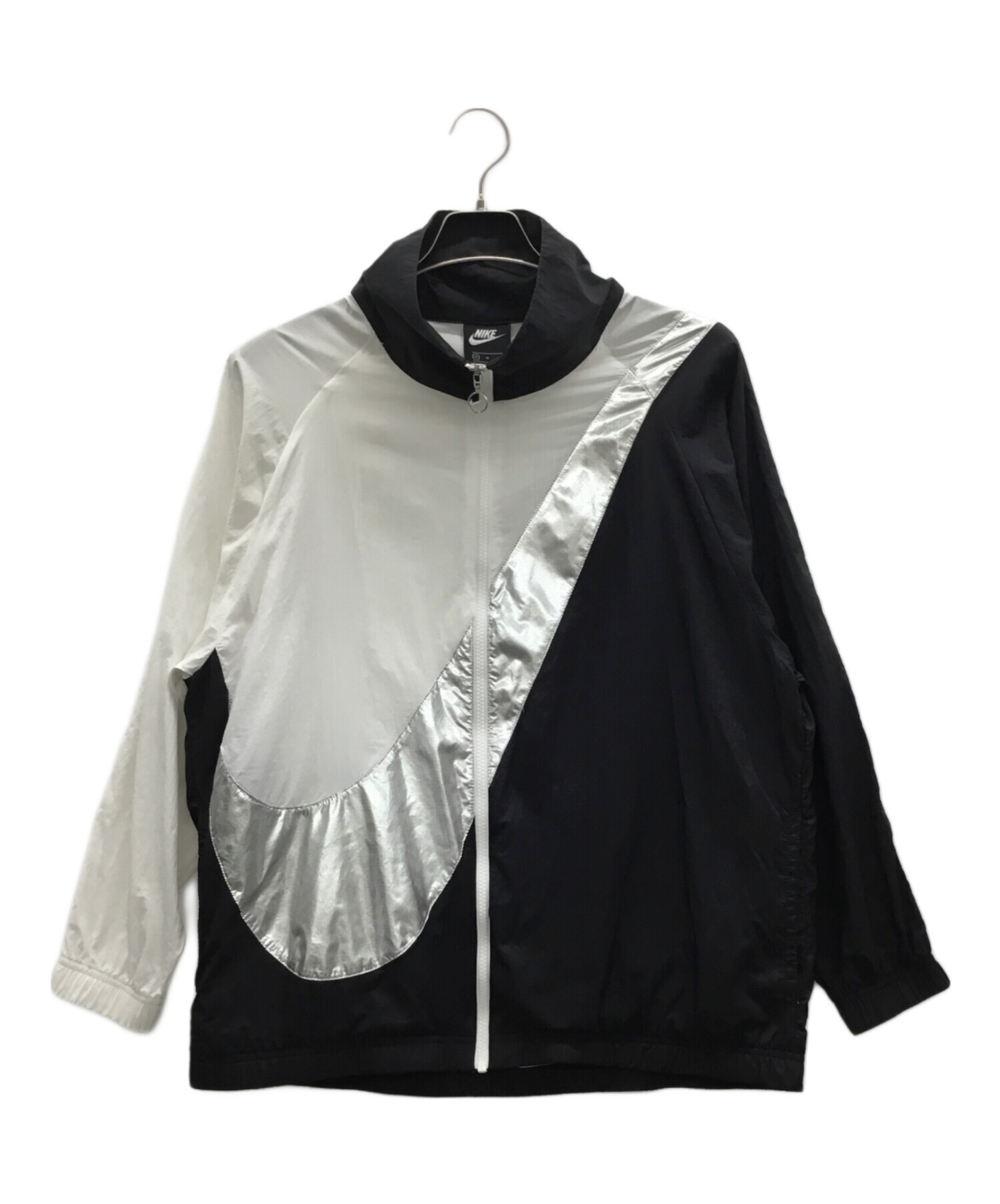 中古・古着通販】NIKE (ナイキ) ナイロンジャケット ブラック×ホワイト