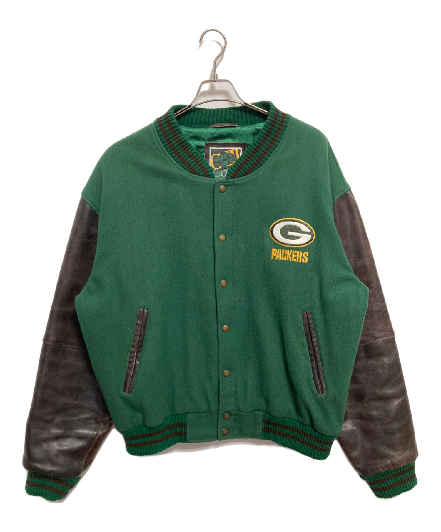 中古・古着通販】USED (ユーズド) スタジャン グリーン サイズ:XL