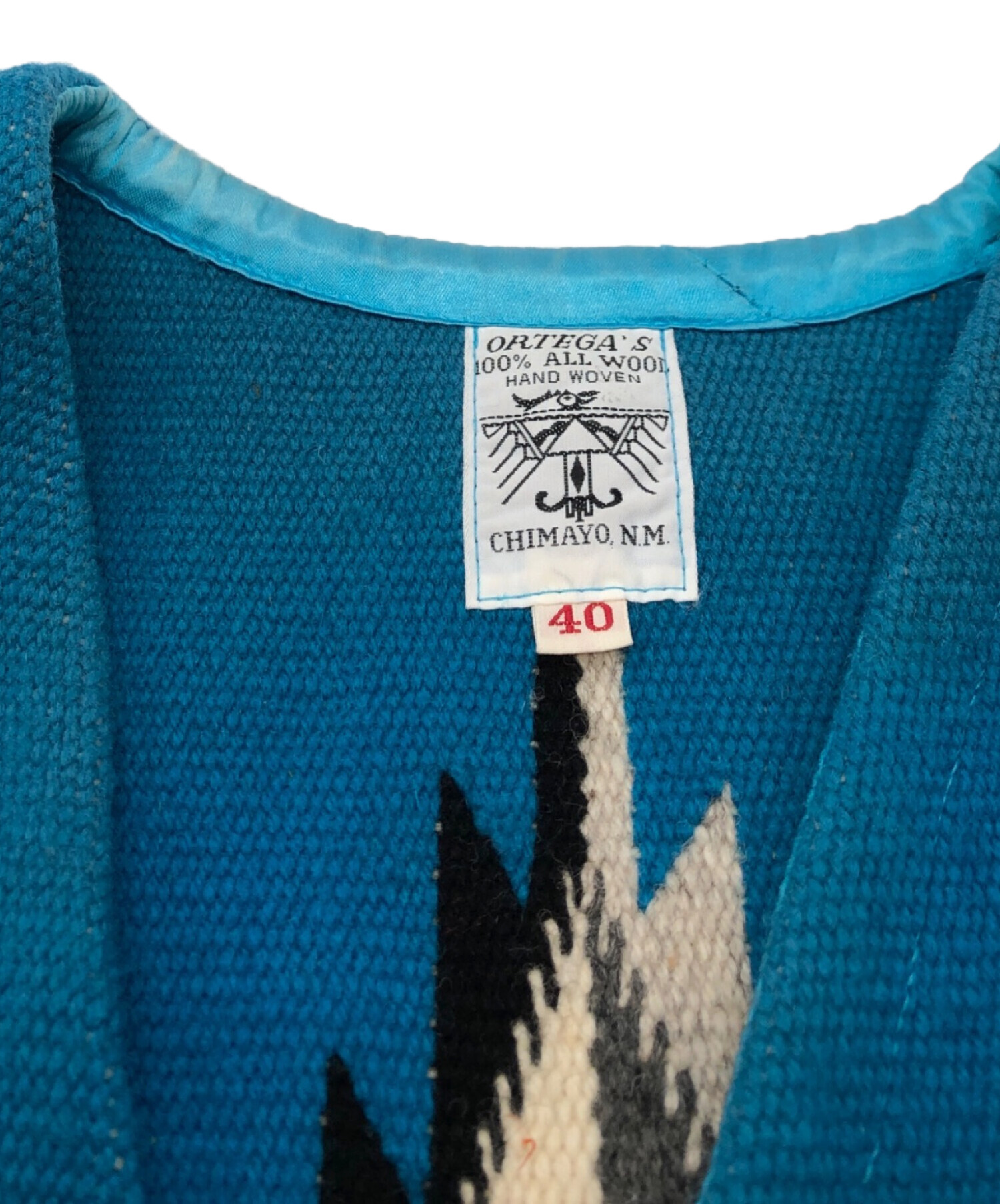 中古・古着通販】ORTEGA'S (オルテガ) オルテガ柄チマヨベスト ブルー