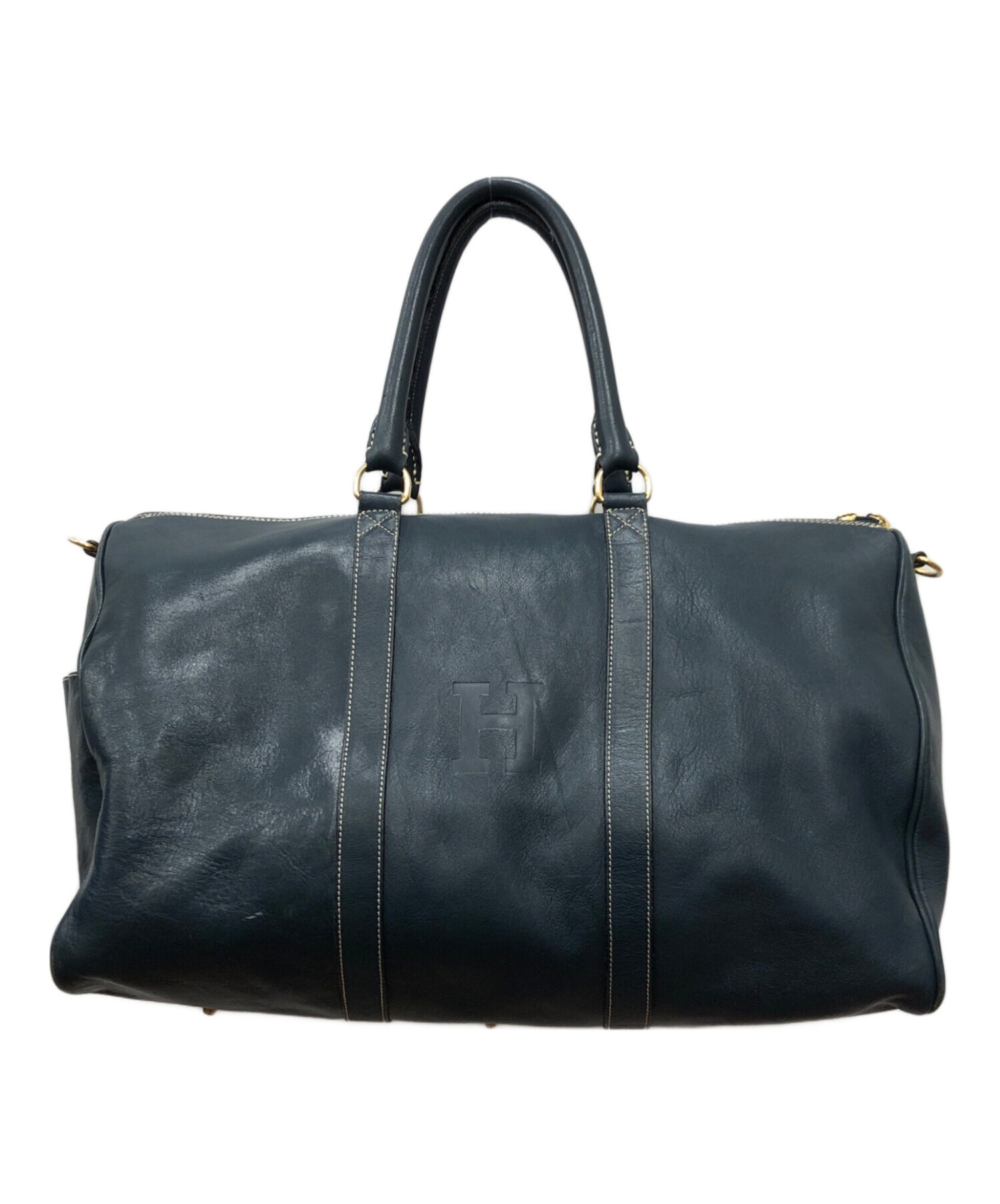 中古・古着通販】HIROFU (ヒロフ) ロゴ型押し ミニボストンバッグ