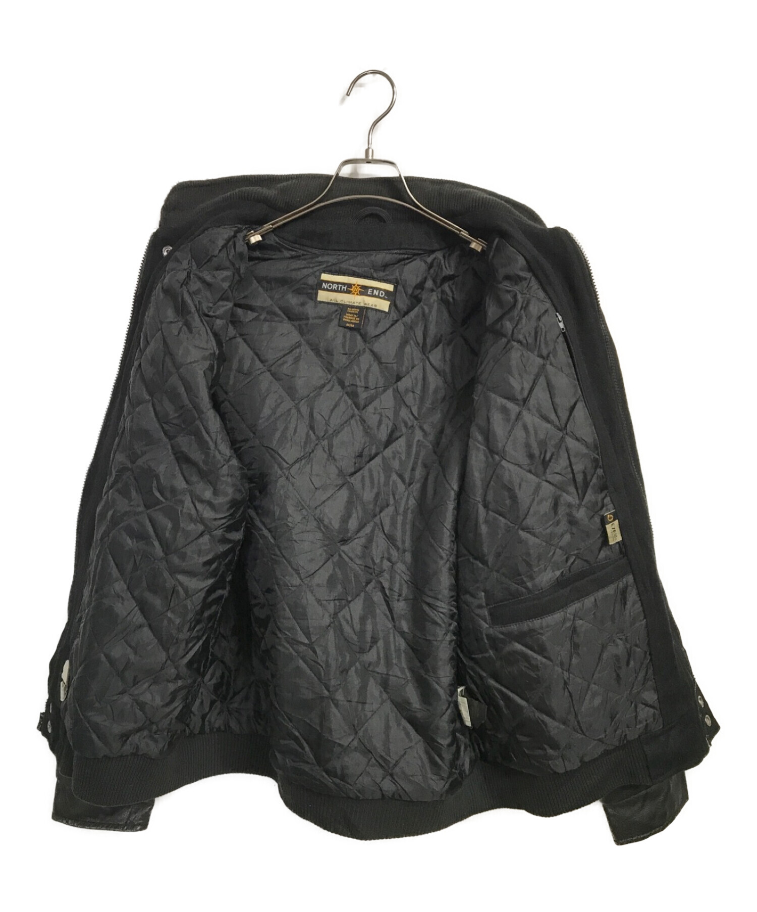 中古・古着通販】NORTH END (ノースエンド) レザー切替スタジャン