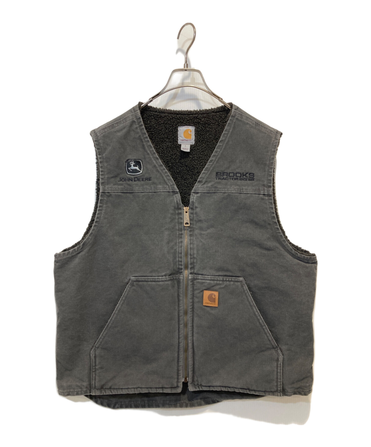 中古・古着通販】CarHartt (カーハート) 裏地ボアダックベスト グレー