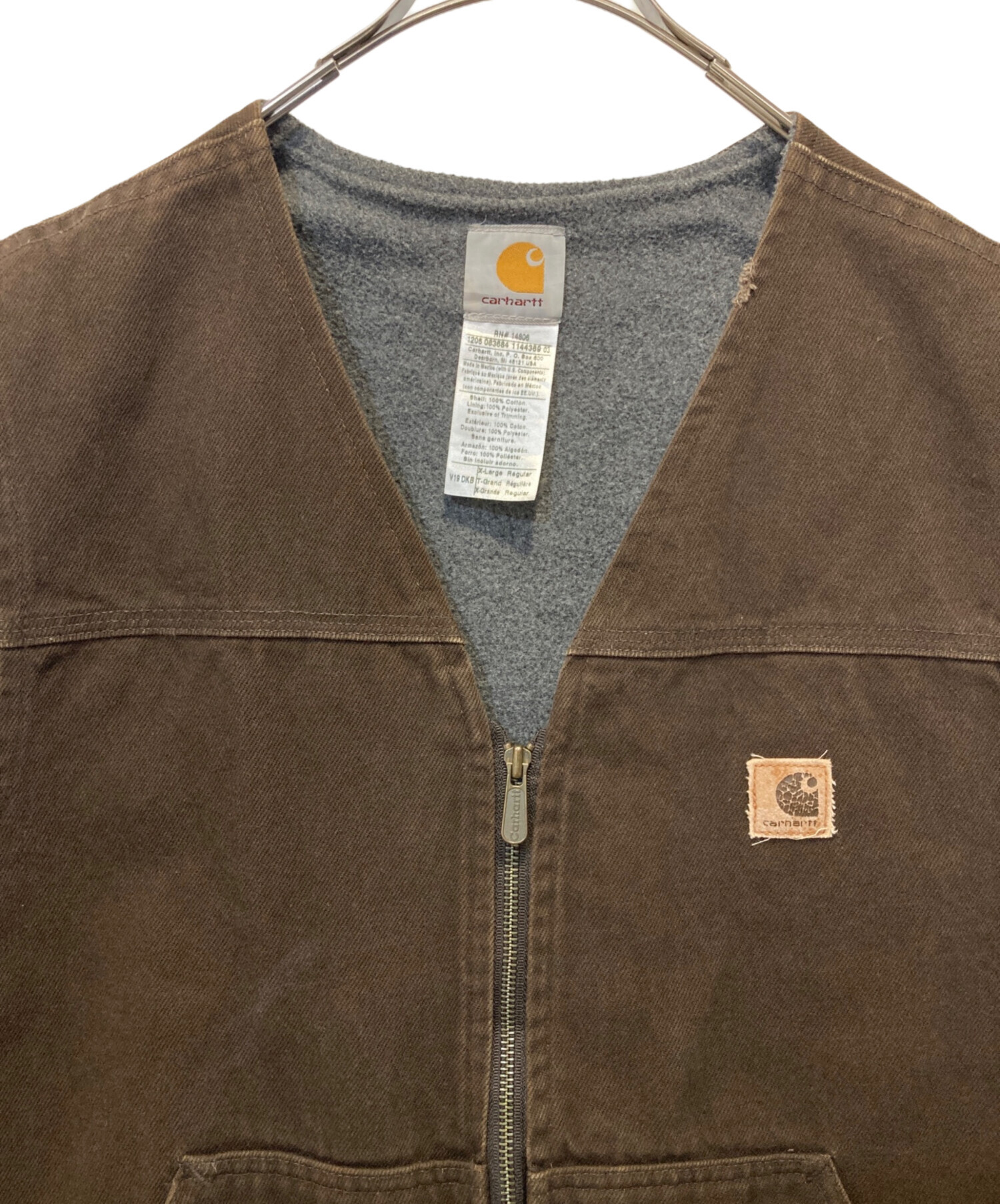 中古・古着通販】CarHartt (カーハート) ダックベスト ブラウン サイズ