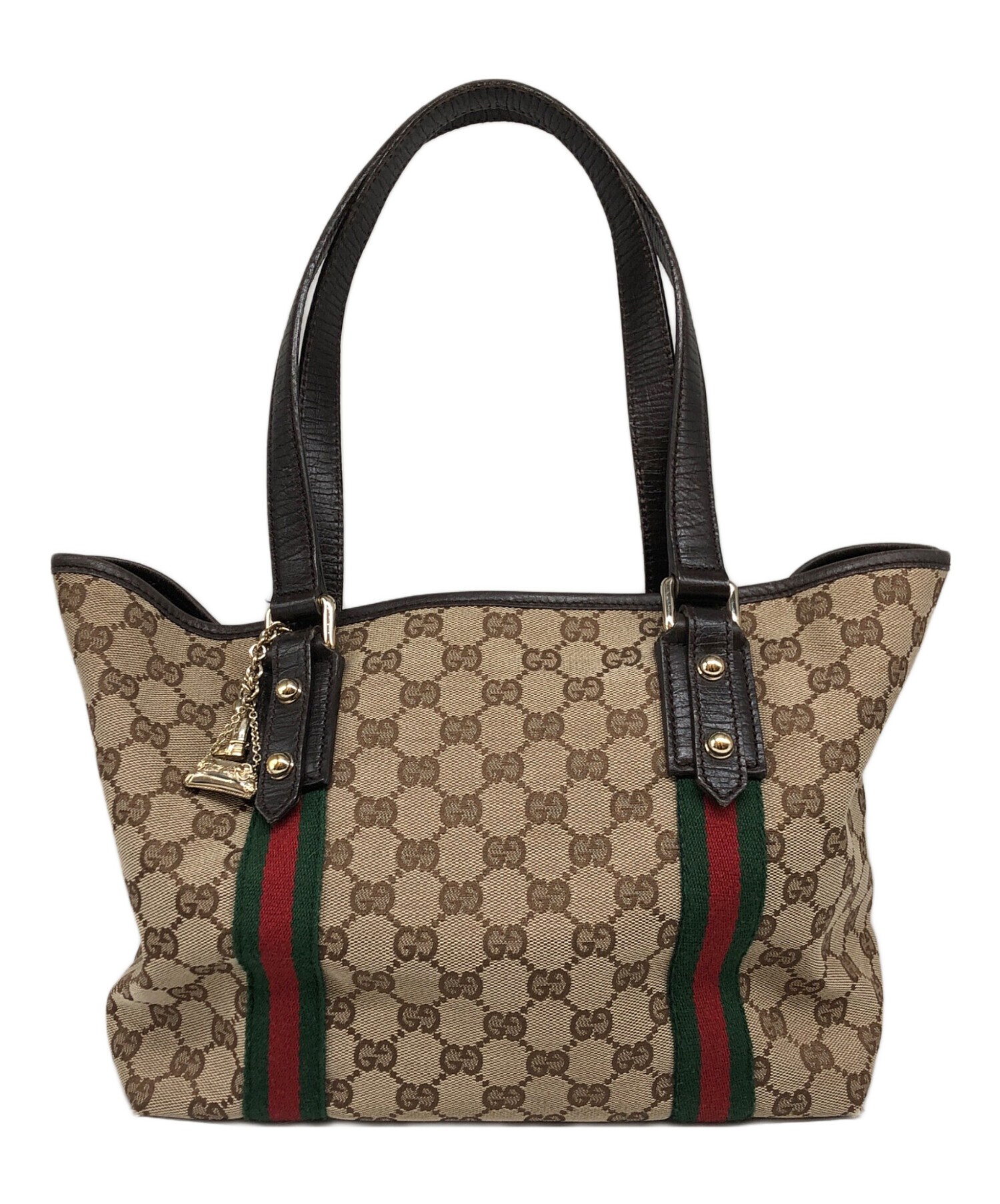 中古・古着通販】GUCCI (グッチ) GG柄 シェリーライン トートバッグ