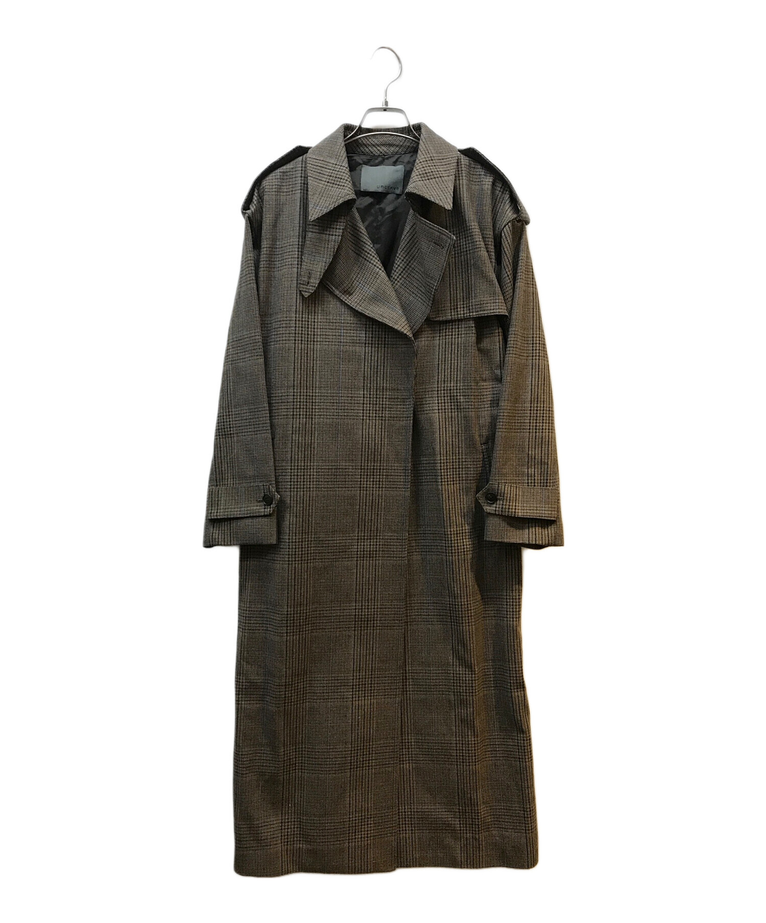 中古・古着通販】uncrave (アンクレイヴ) グレンチェックトレンチ